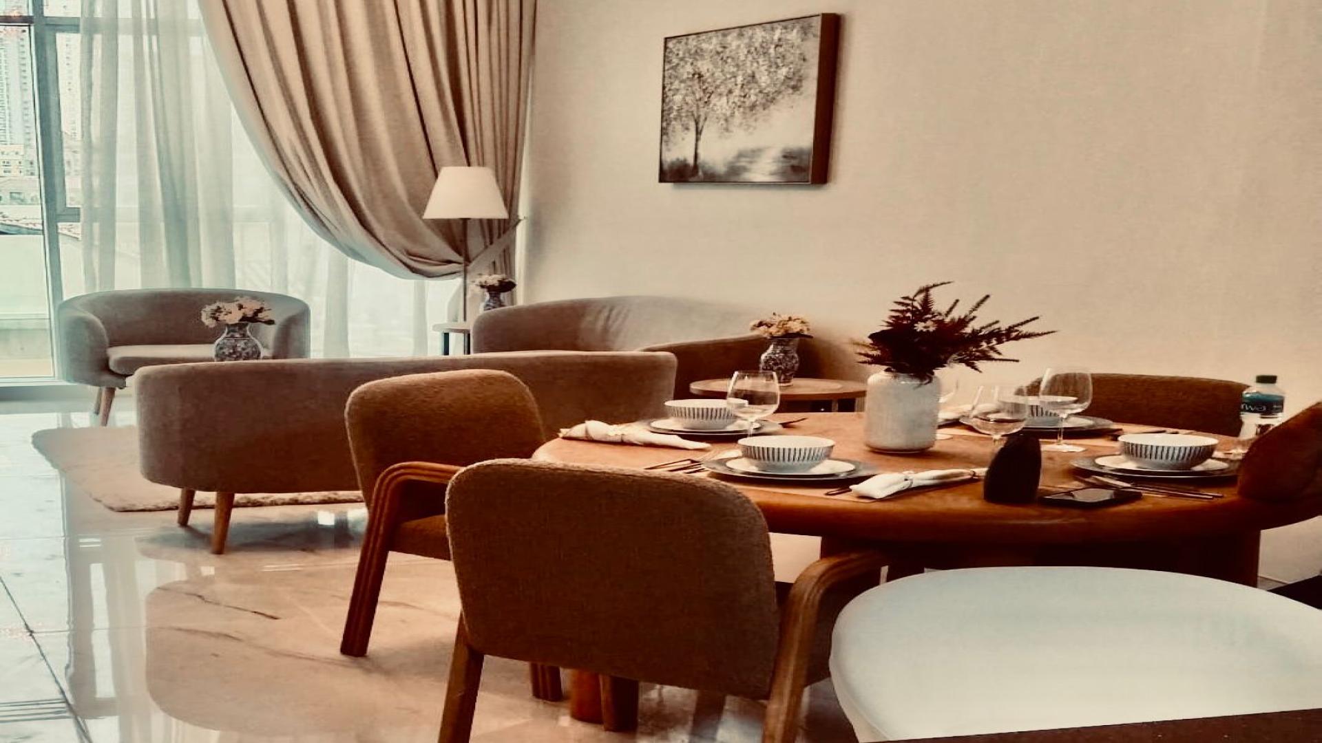 Luxurious living room in M.K Residences 2, Jumeirah Village Circle, with modern decor