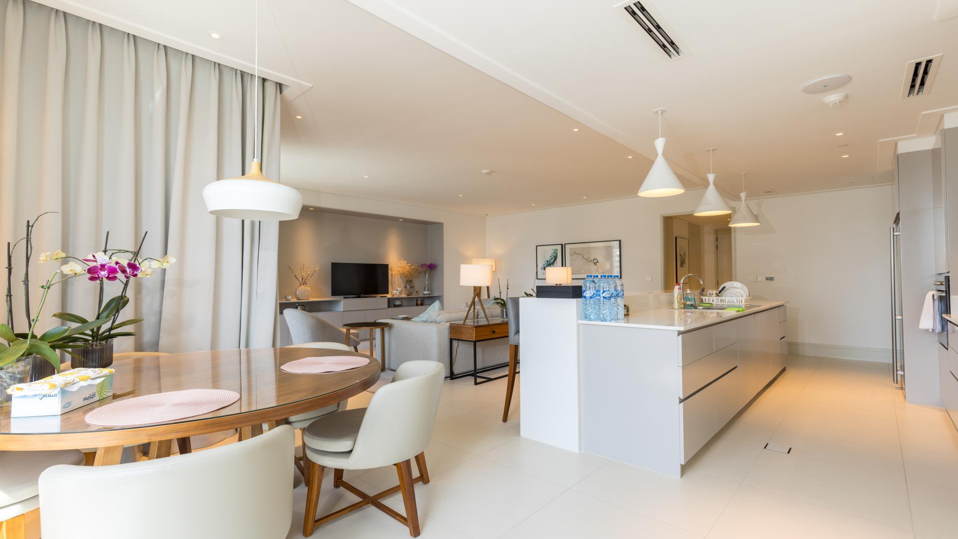 Fully furnished living area in 2-bedroom apartment, Vida Residence Downtown Dubai, for rent