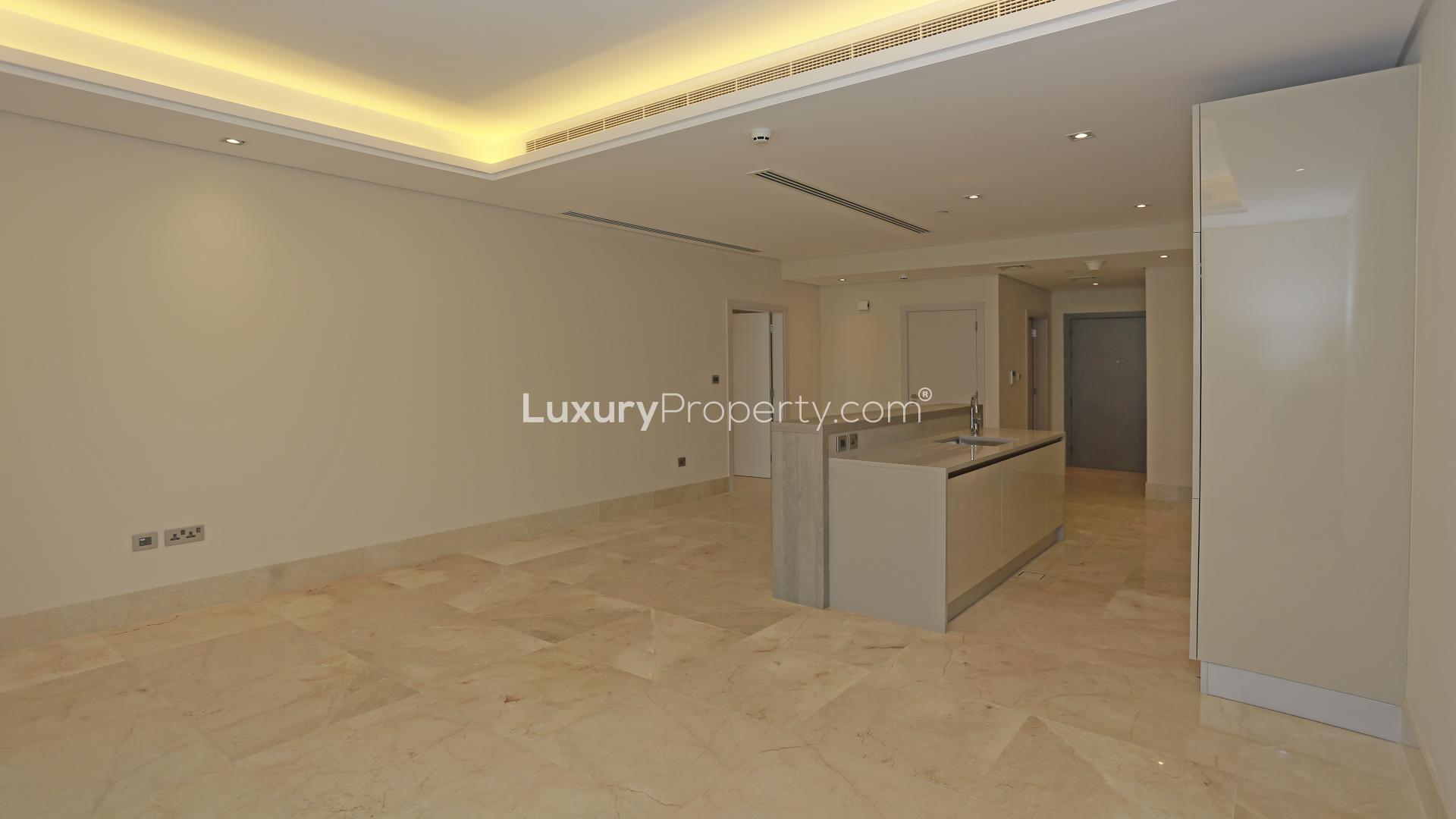 Modern kitchen interior in two-bedroom apartment, Palm Jumeirah, The Crescent, available for sale