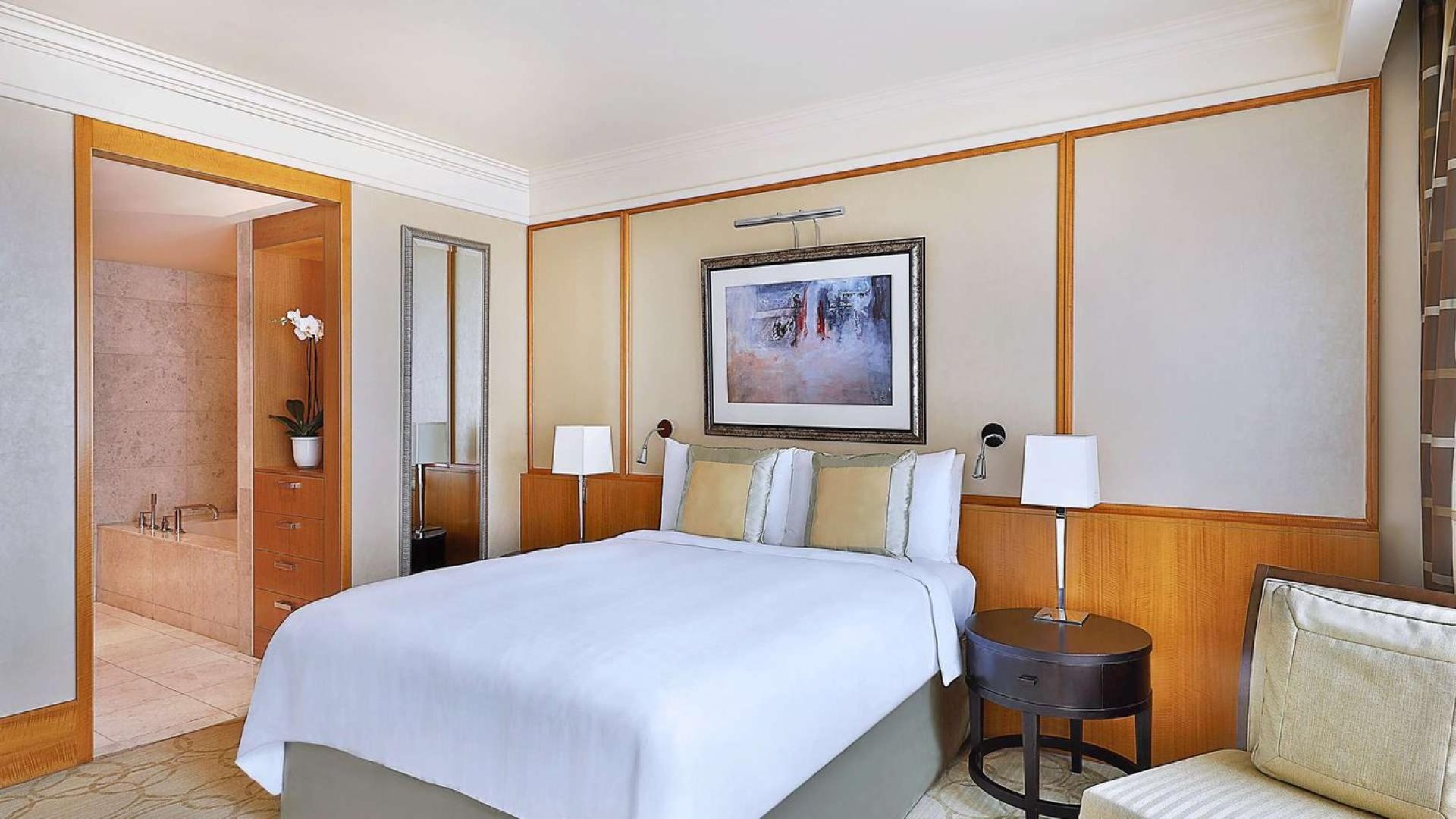 Luxurious furnished kitchen and dining area in 2-bedroom apartment, Ritz Carlton DIFC