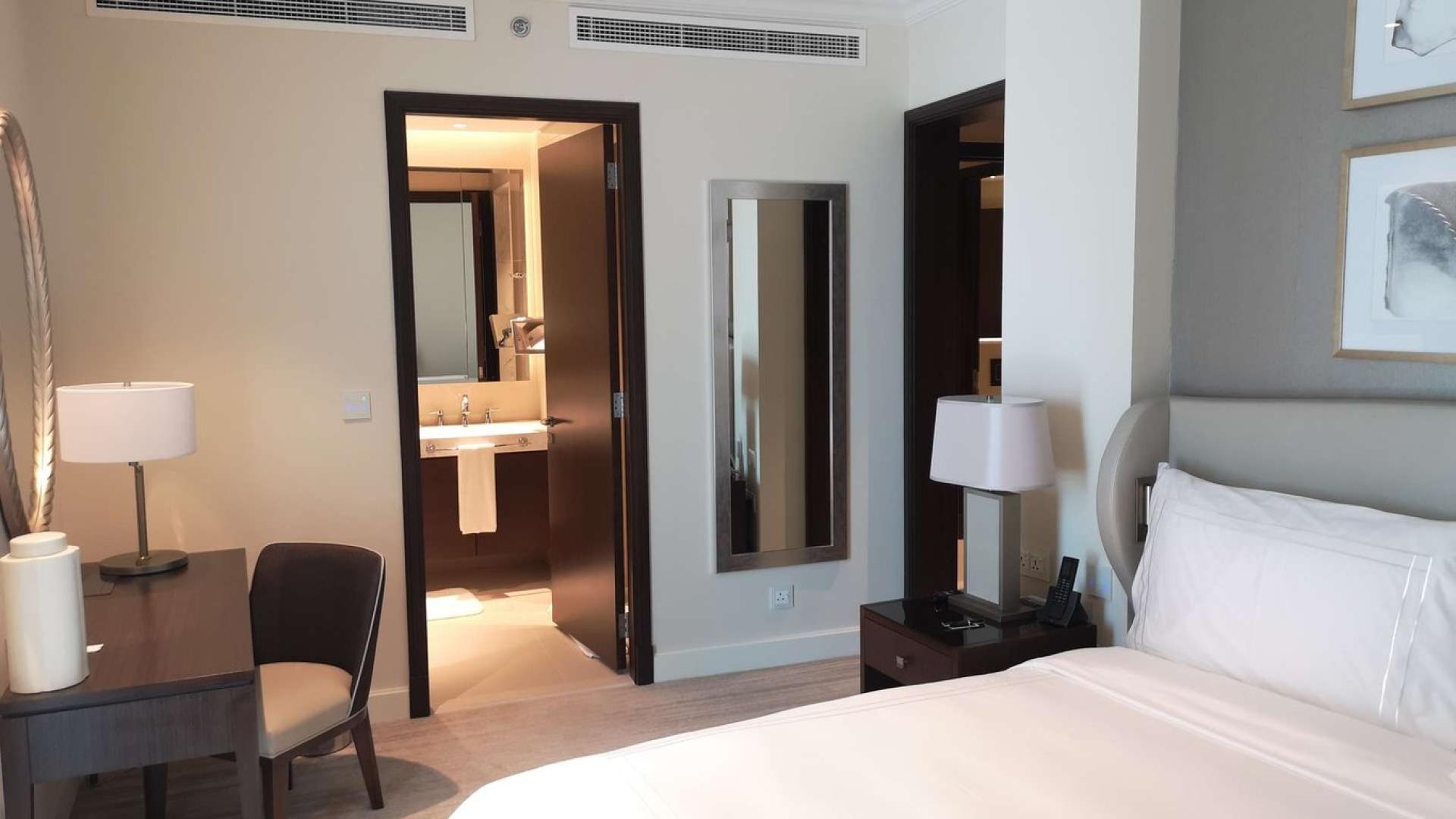 Elegant living room in 2-bedroom apartment, Address Fountain Views, Downtown Dubai, available for rent