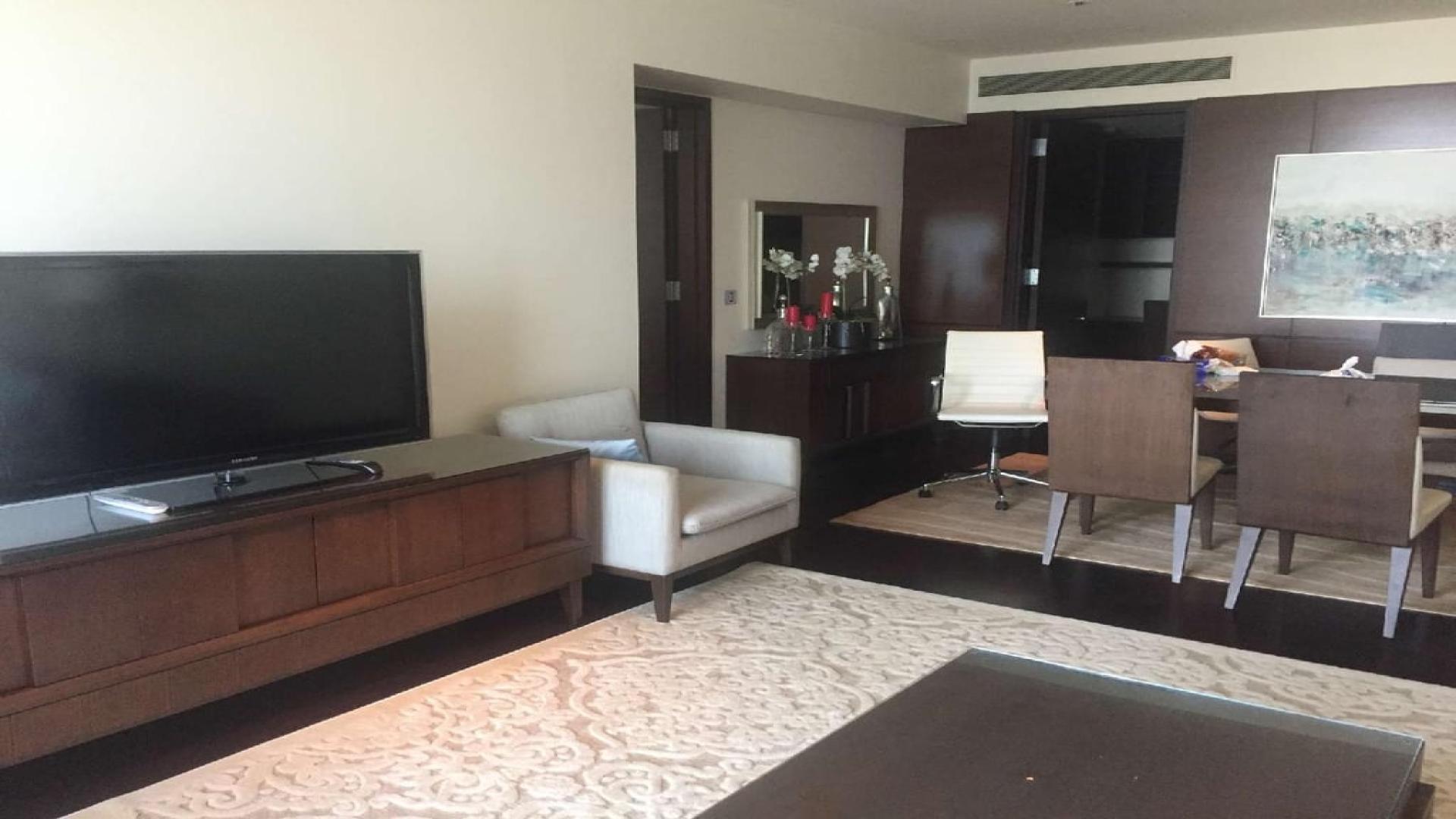 Exterior view of Burj Khalifa, Downtown Dubai apartment for rent, 2BR + Study, fully furnished
