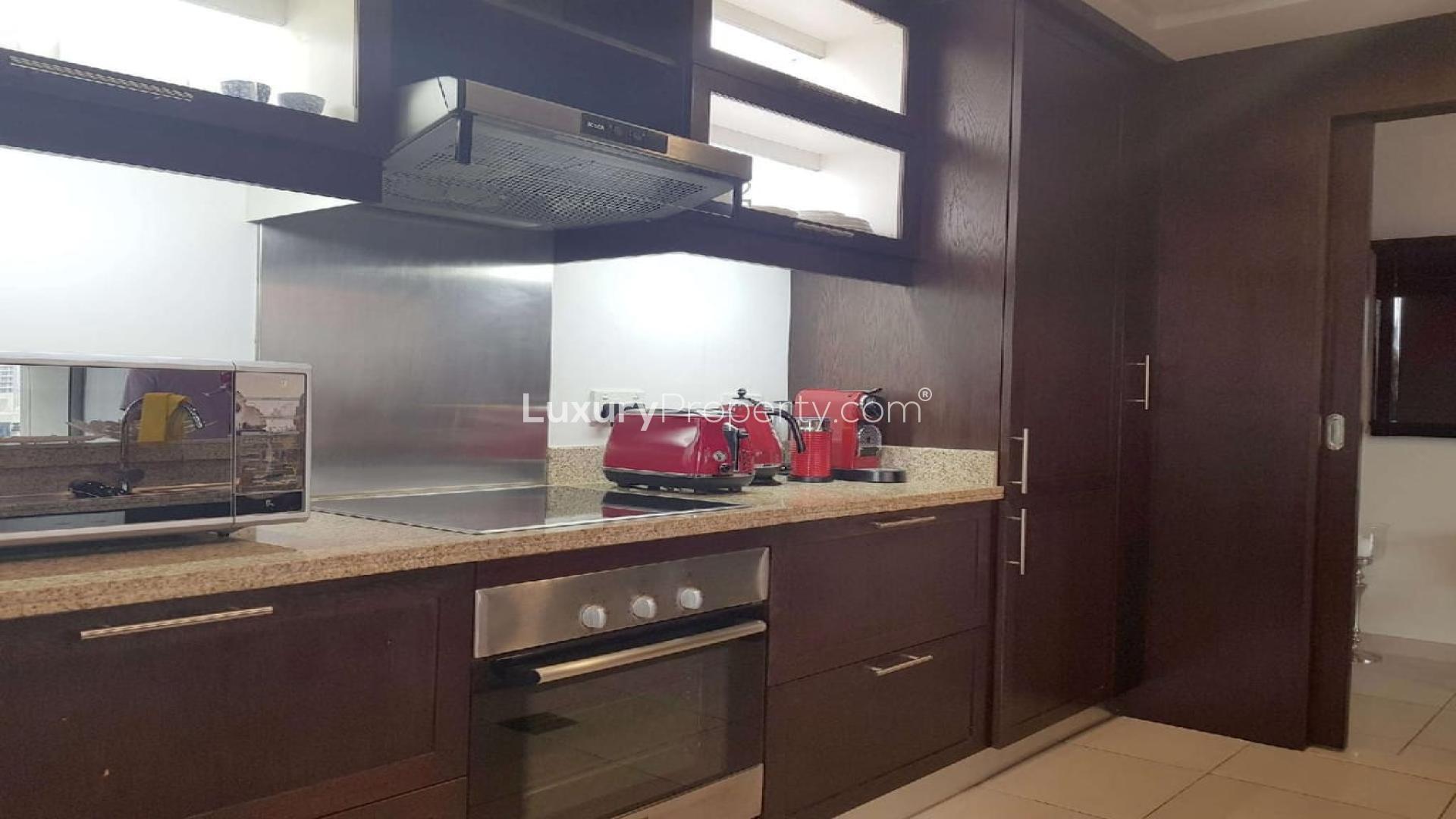 Elegant living room in furnished 2-bedroom apartment, The Residences, Downtown Dubai, for rent