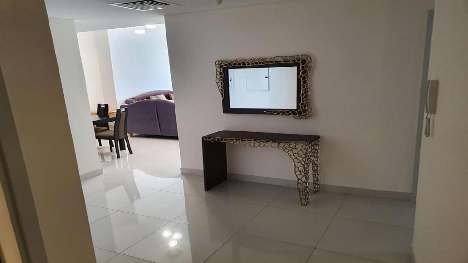 Entryway of 2-bedroom apartment in Damac Heights, Dubai Marina with modern decor
