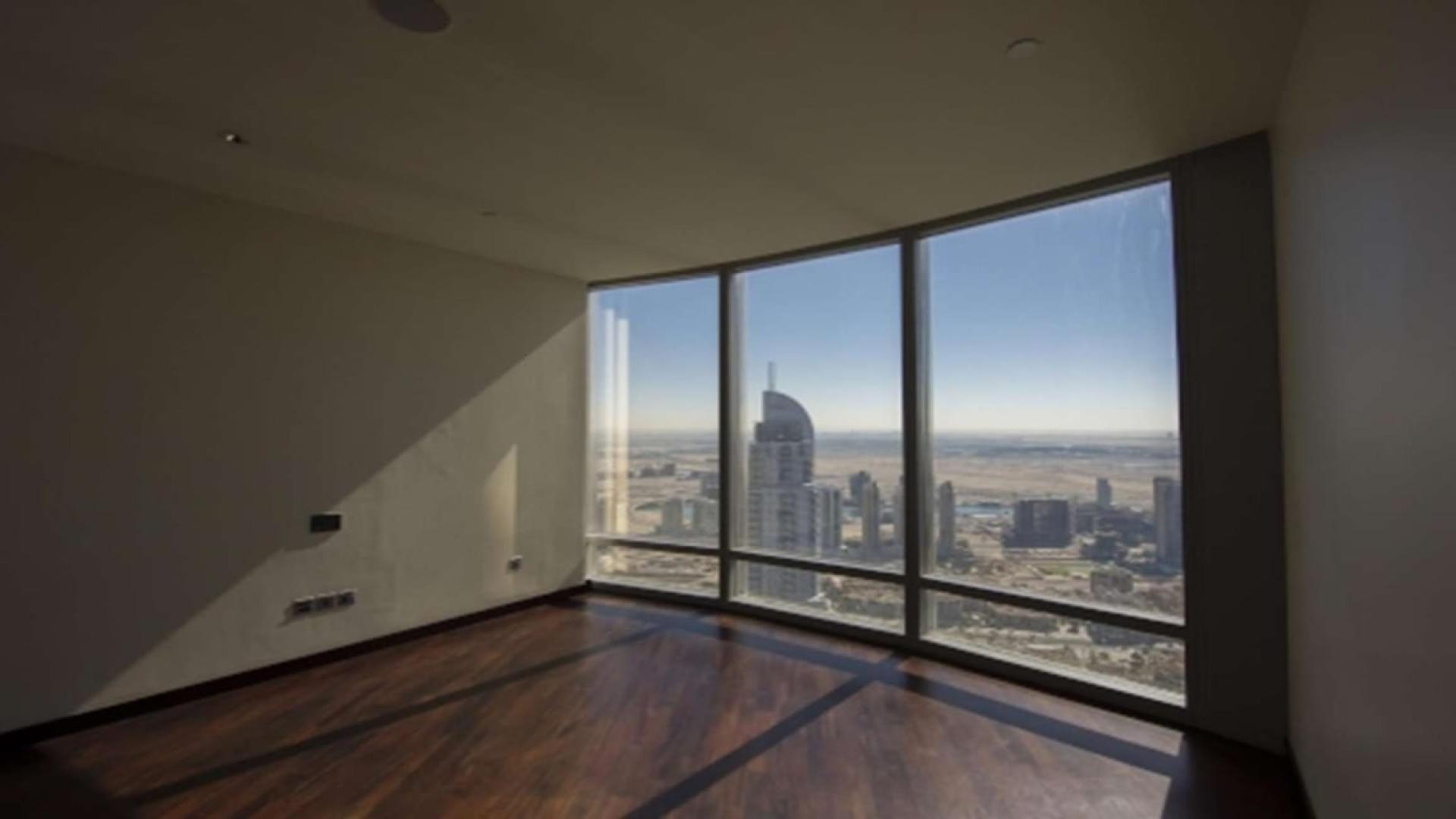 High-floor apartment with large windows and city view in Burj Khalifa area, Downtown Dubai
