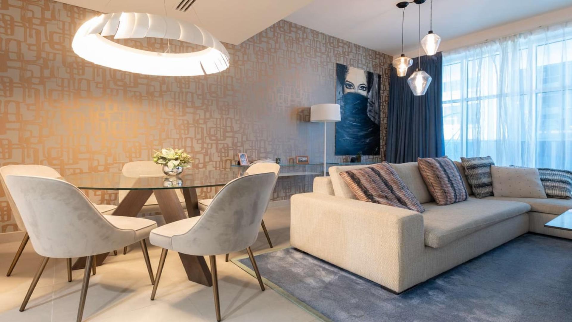 Balcony view from 2-bedroom apartment in Marina Arcade Tower, Dubai Marina for rent