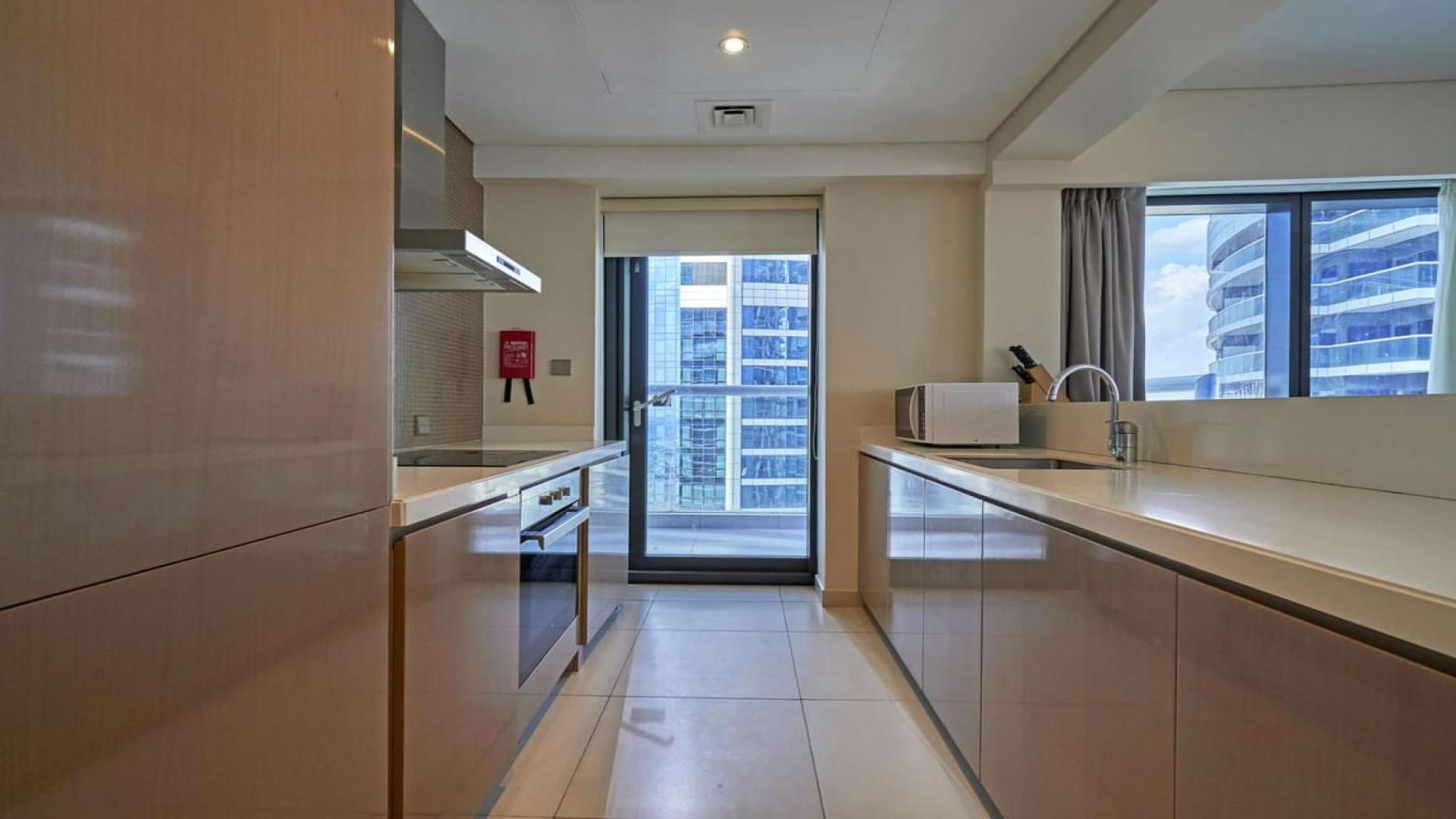 2-Bedroom Apartment in DAMAC Towers, Business Bay, for Rent - Exterior View,Modern kitchen in 2-bedroom apartment, Paramount Towers, Business Bay, available for rent