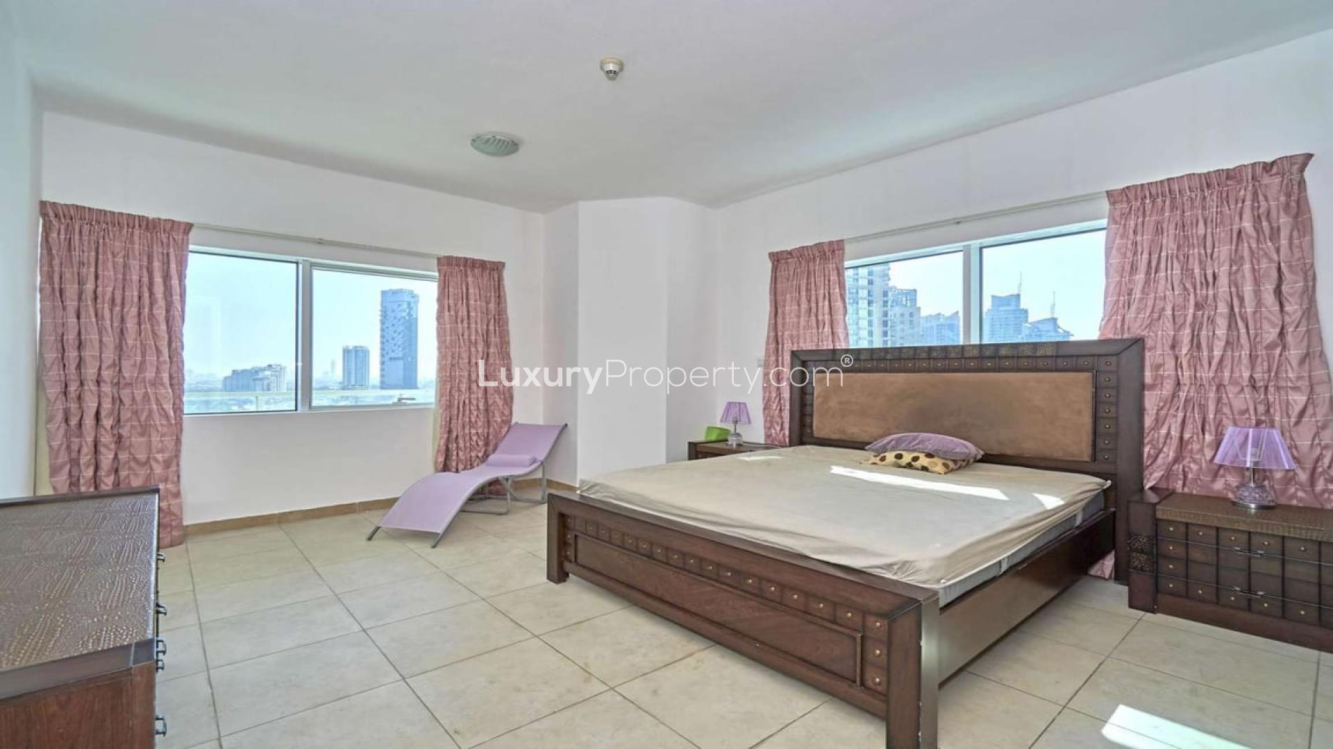 Mid-floor 2-bedroom apartment with city view in MAG 218, Dubai Marina, for rent