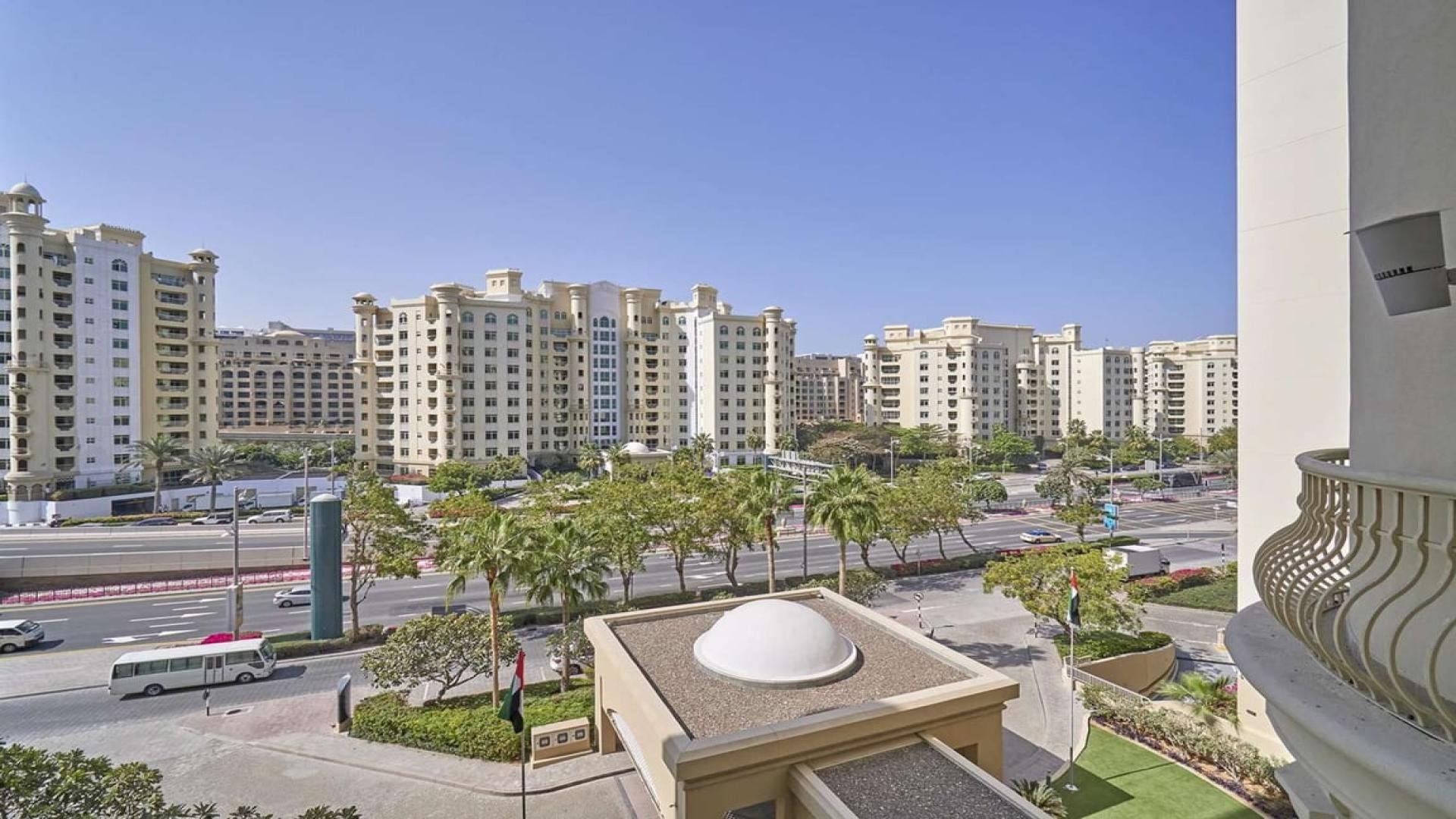 Fully furnished living room in 2-bedroom apartment, Shoreline Apartments, Palm Jumeirah