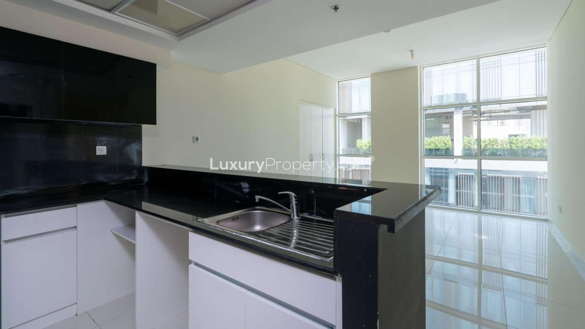 Bright room with large windows in two-bedroom apartment, Park Central, Business Bay