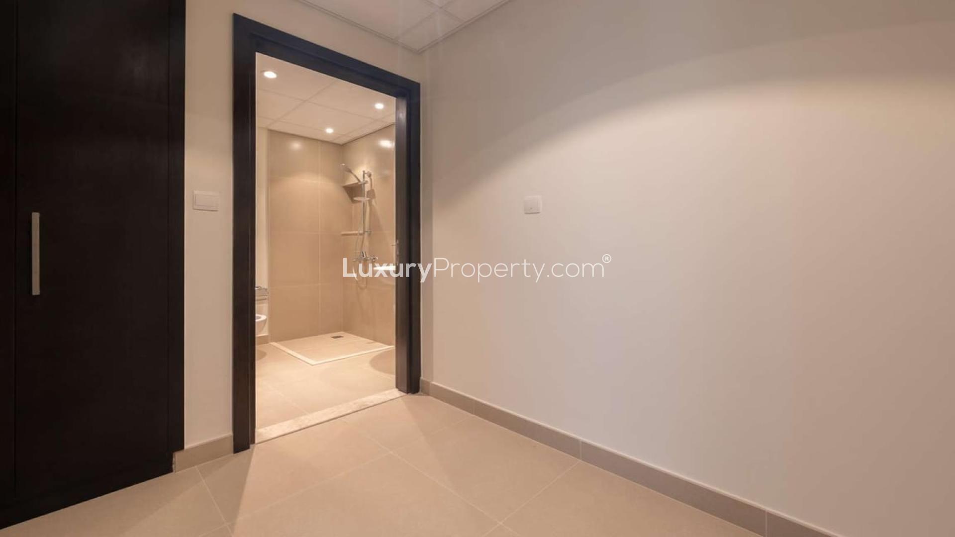 Contemporary apartment interior with large windows and balcony, Dubai Creek Residence Tower 2 North