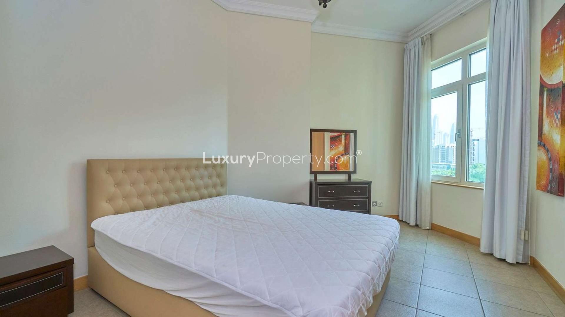 Fully furnished living area in 2-bedroom apartment, Shoreline, Palm Jumeirah, Dubai