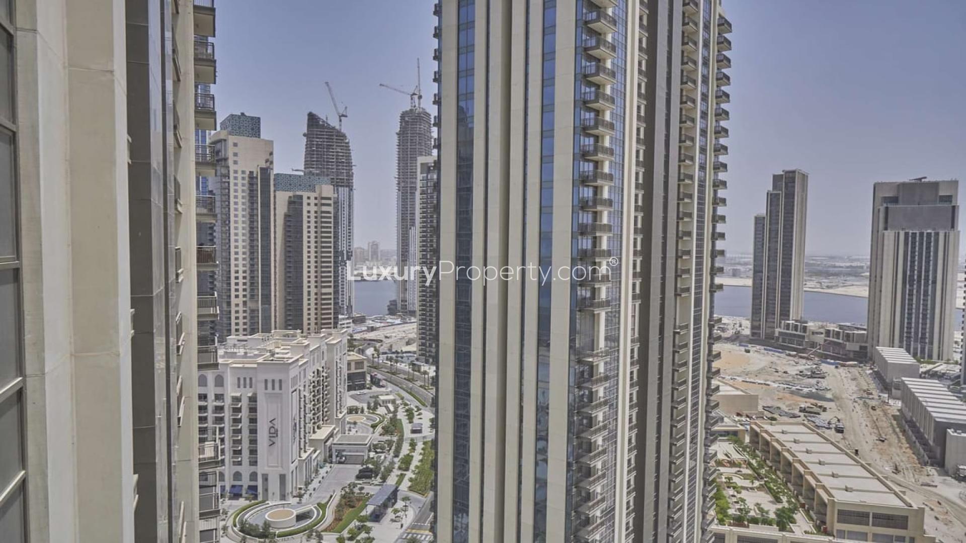 Spacious living area in Creekside 18, Dubai Creek Harbour apartment for rent
