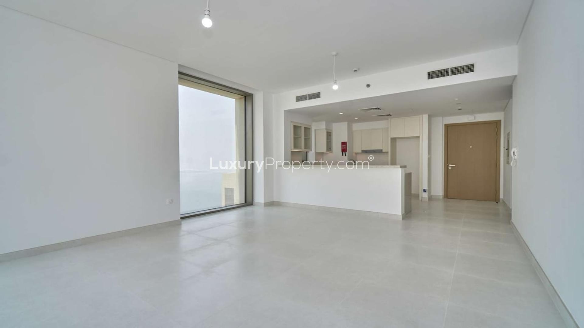 Modern kitchen in 2-bedroom apartment, Creekside 18, Dubai Creek Harbour, with city views