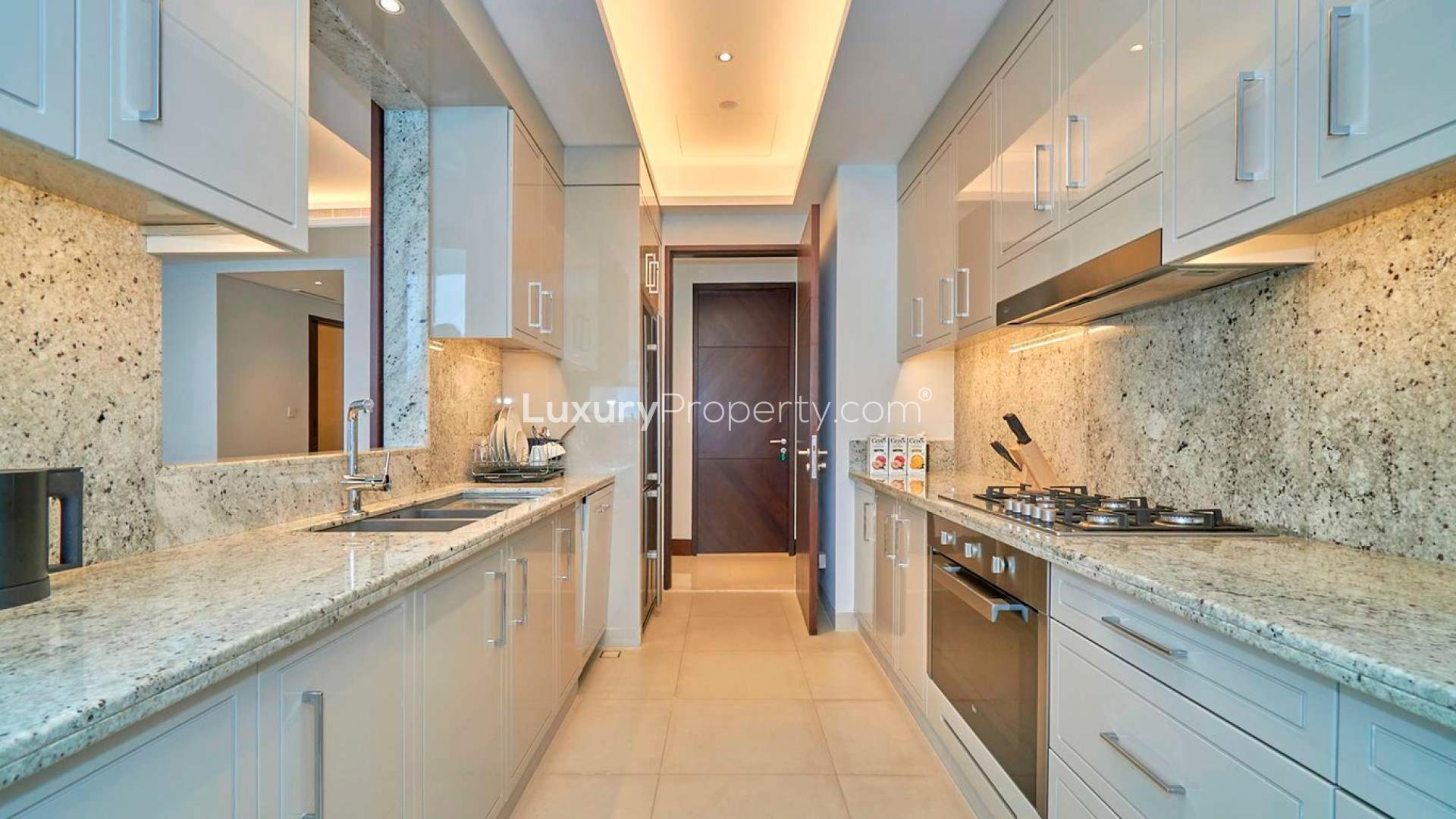 Fully furnished living room in two-bedroom apartment, The Address Sky View Towers, Downtown Dubai