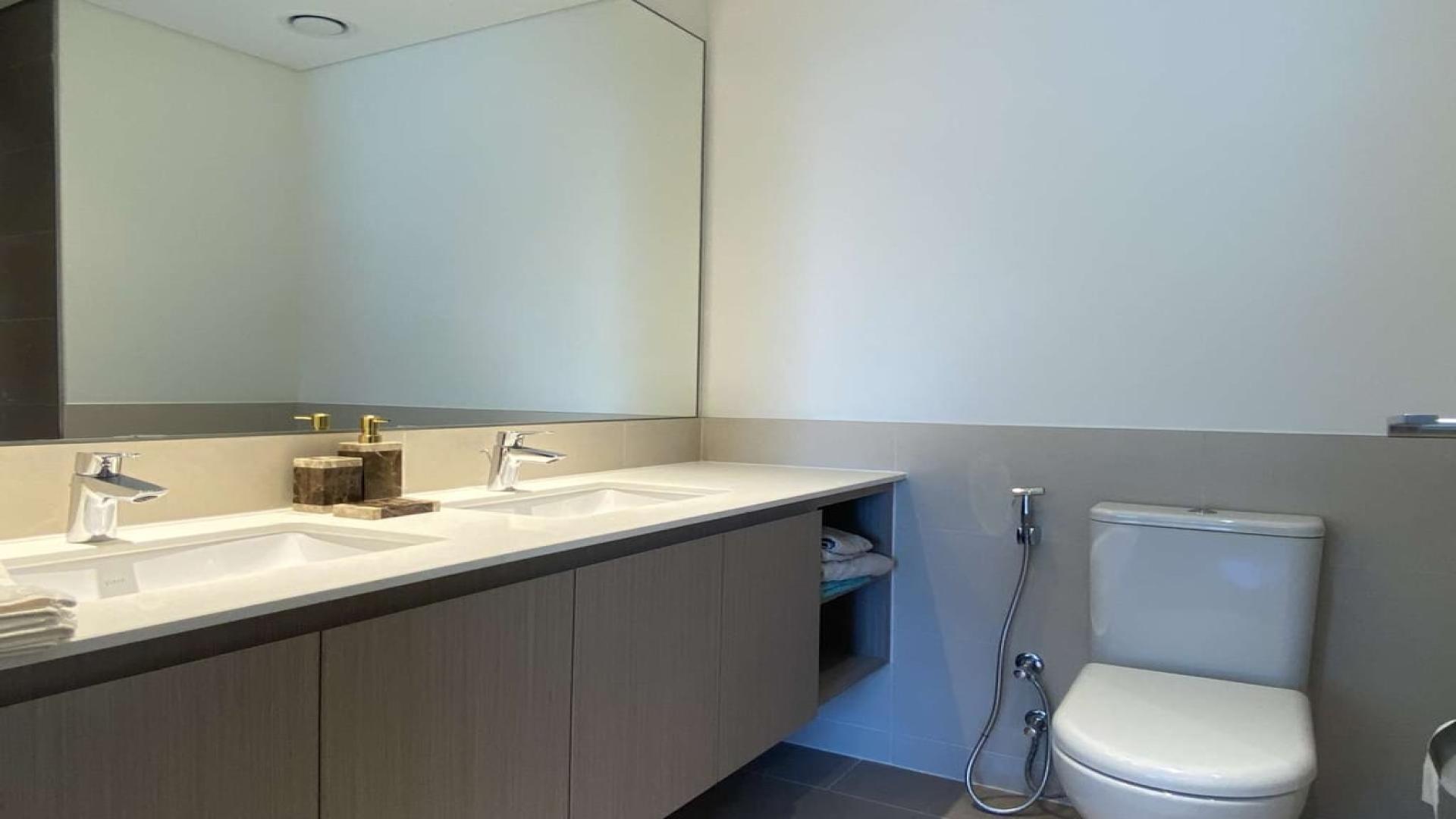 Furnished living room in 2-bedroom apartment, Dubai Hills Estate, Park Heights, for rent