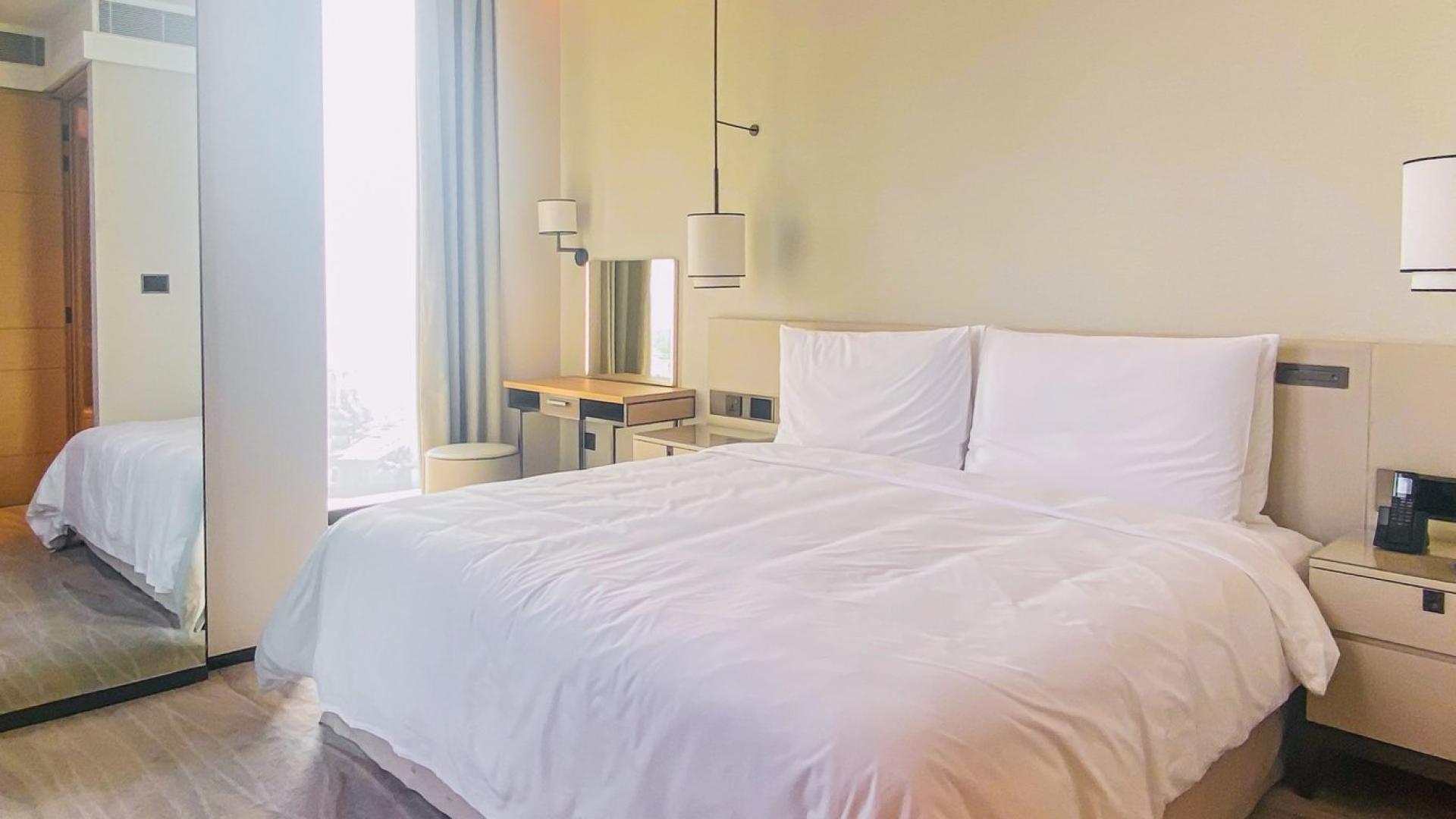 Modern bedroom in serviced apartment, Jumeirah Beach Residence, The Address Jumeirah Resort and Spa