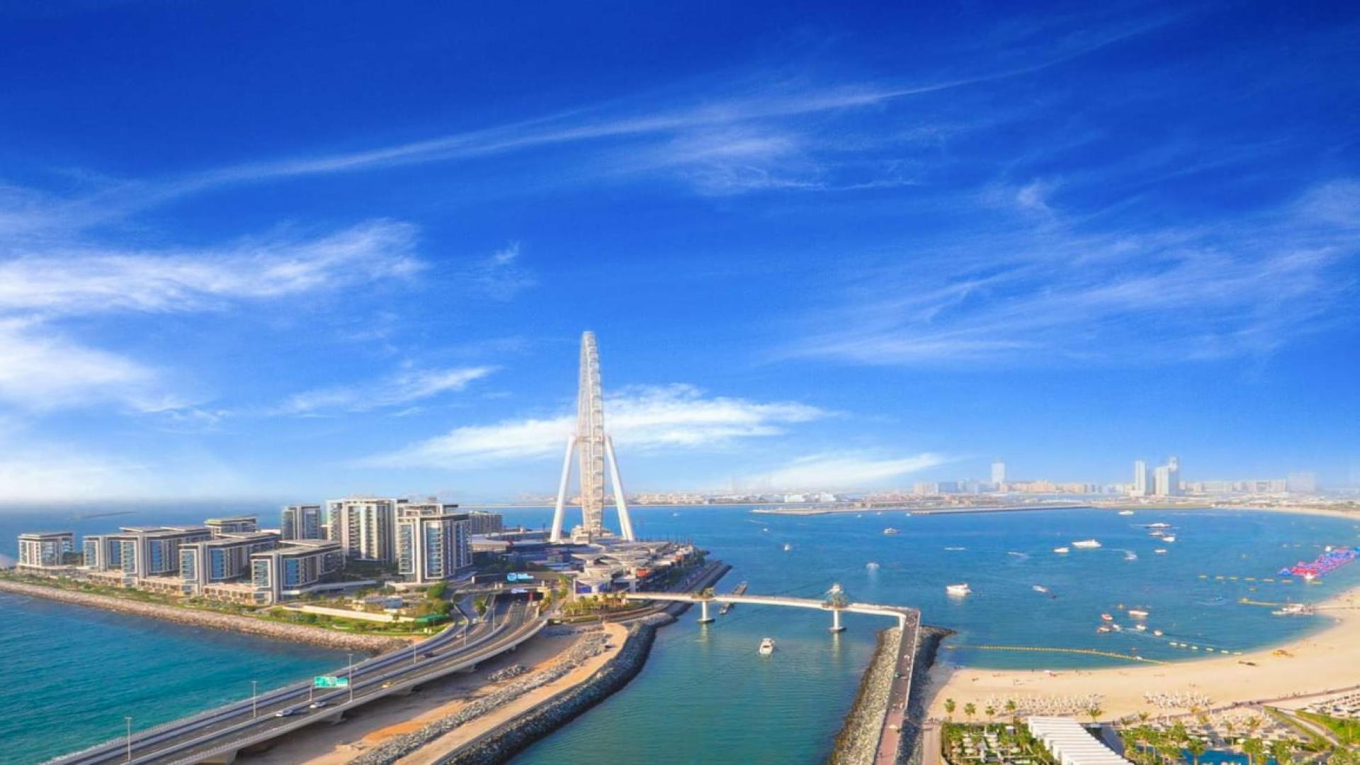 Modern apartment in Dubai Marina with stunning sea views, featuring iconic skyline and waterfront