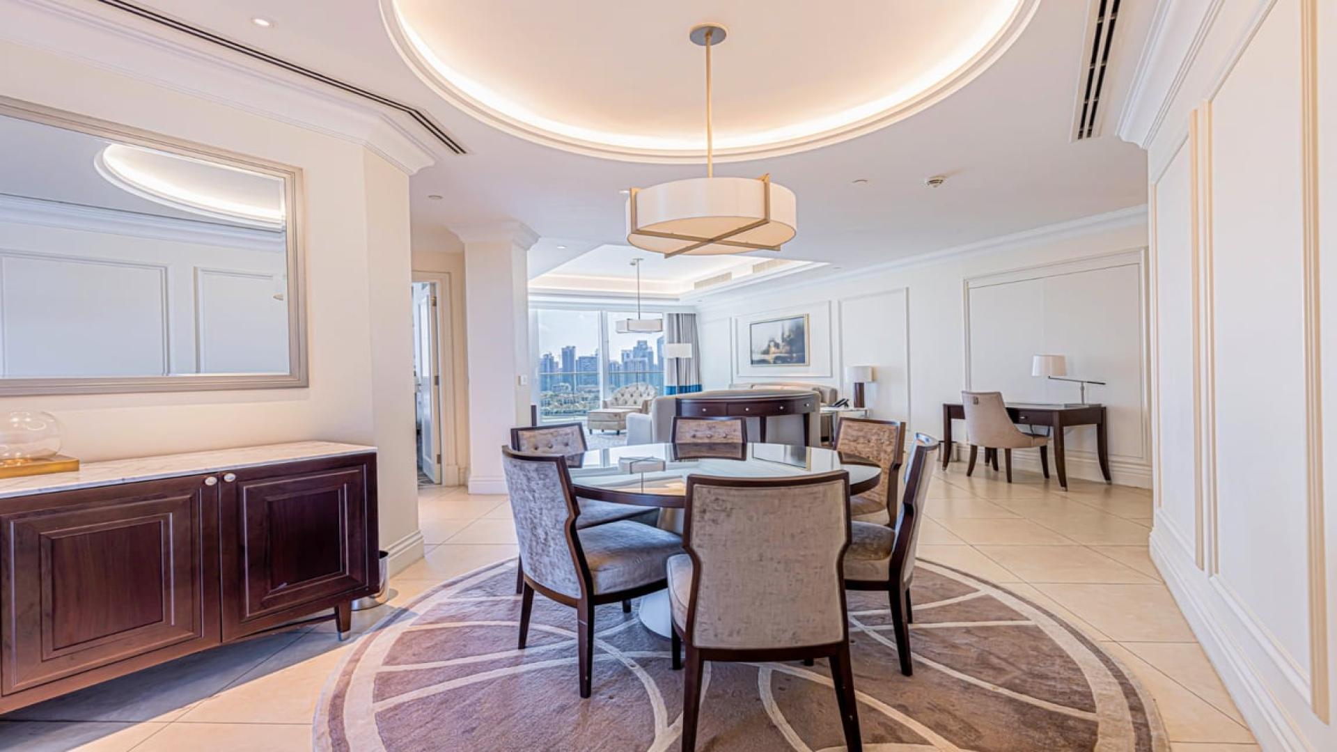 Luxurious living room in 2-bed apartment with city view, The Address The BLVD, Downtown Dubai