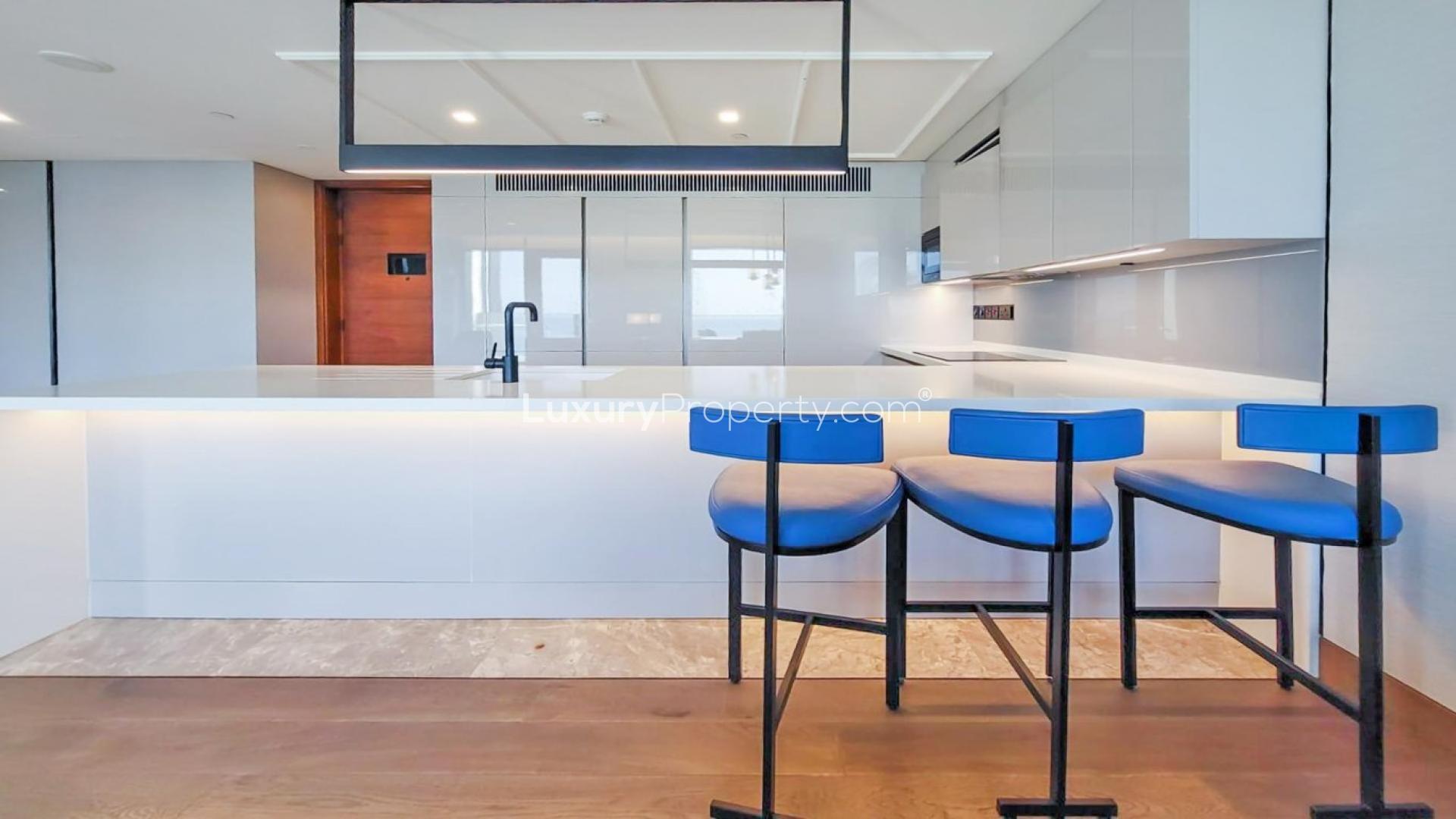 Modern bathroom in luxury apartment, Caesars Bluewaters Dubai, featuring sleek design and amenities