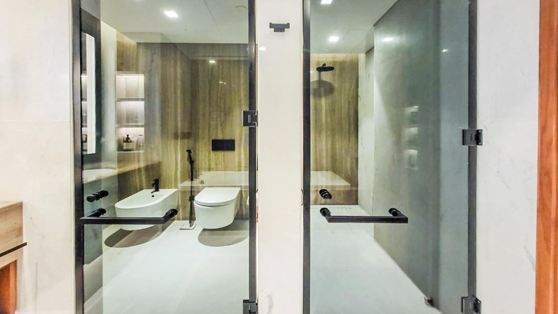 Luxury apartment interior with modern dining area in Caesars Bluewaters Dubai