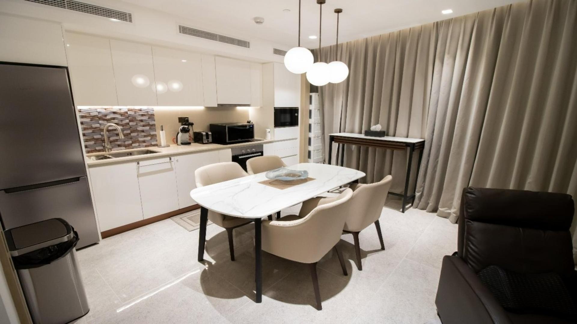 Luxurious living room in 2-bedroom apartment, Address Harbour Point, Dubai Creek Harbour