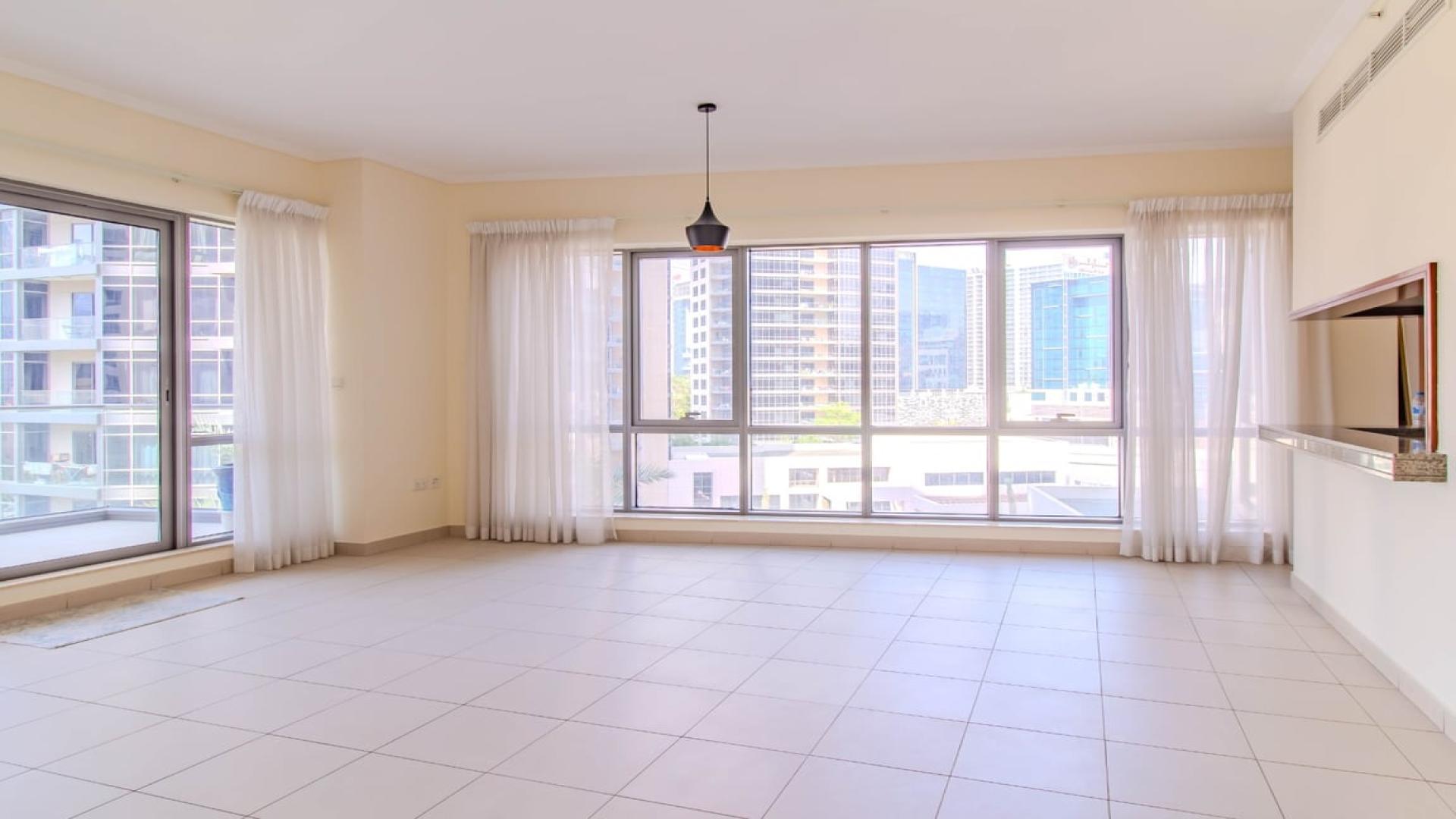 Balcony view of spacious apartment in South Ridge, Downtown Dubai, available for rent