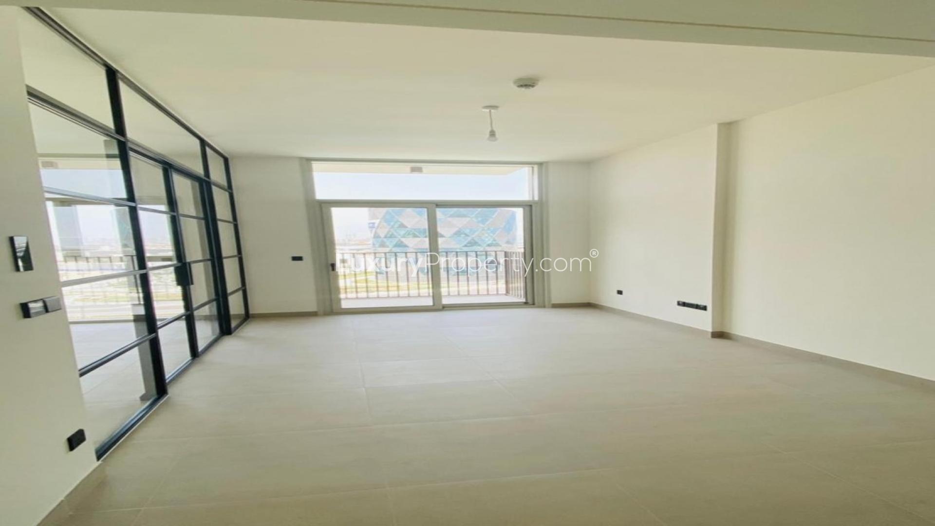 Dubai Hills Estate apartment pool view at sunset, Collective sub-community, residential for sale