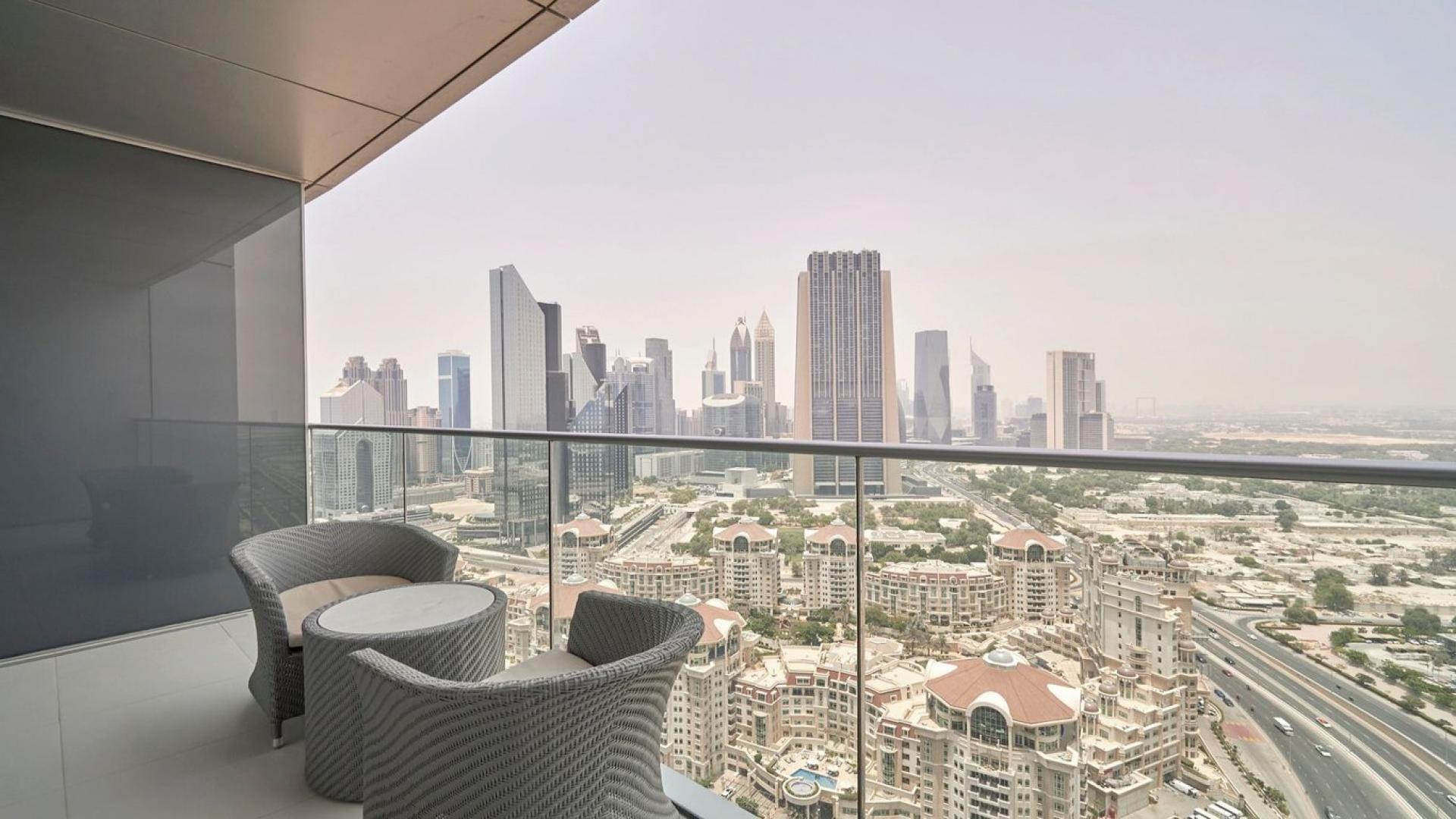Balcony view from 2-bedroom apartment at The Address The BLVD, Downtown Dubai