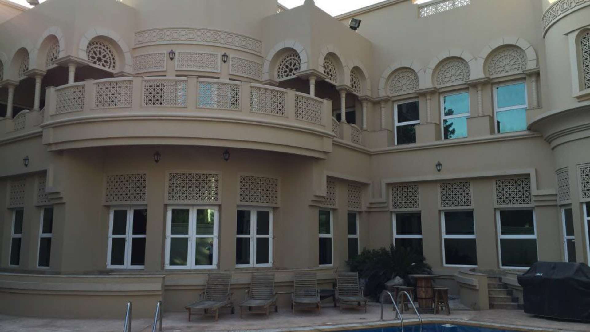 Luxury 2-bedroom apartment exterior with pool view in Burj Khalifa, Khalifa Street