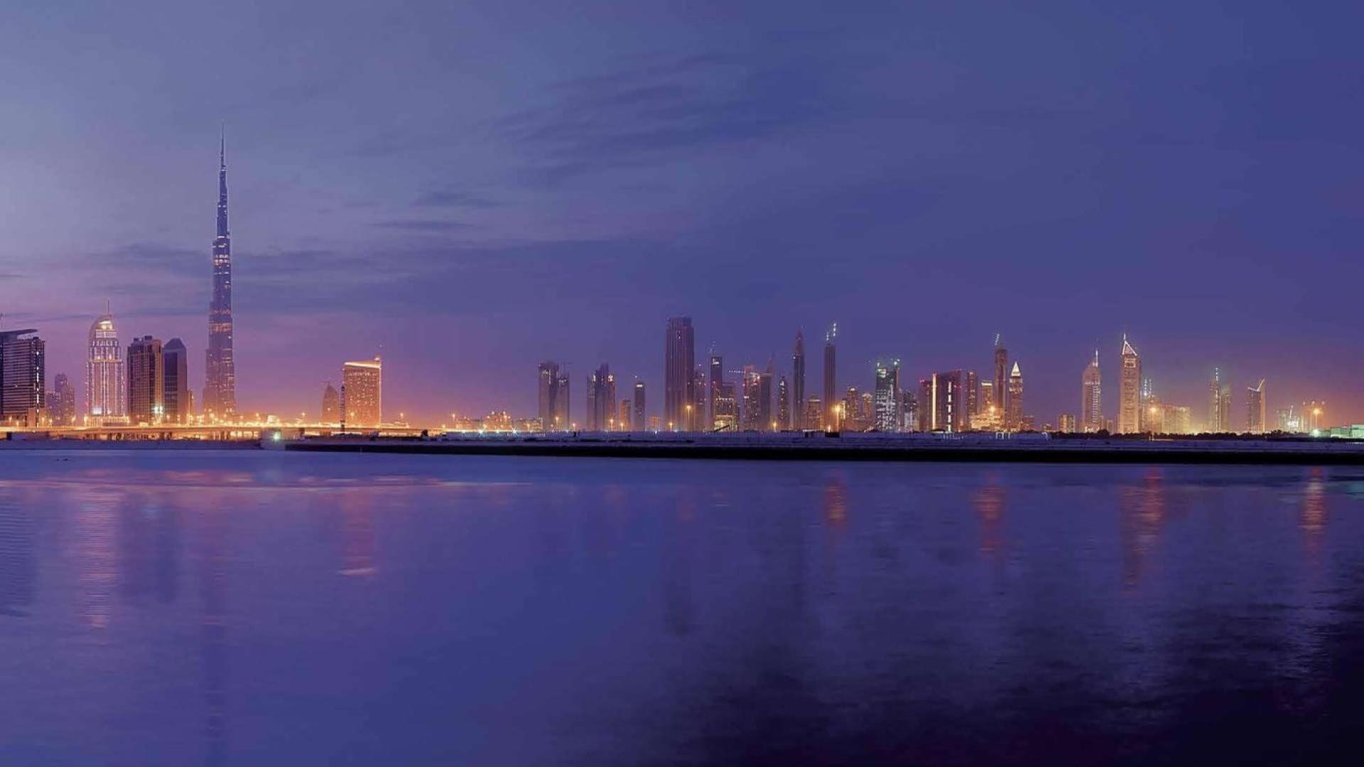 Luxurious living room in two-bedroom serviced apartment, Vida Residence, Downtown Dubai