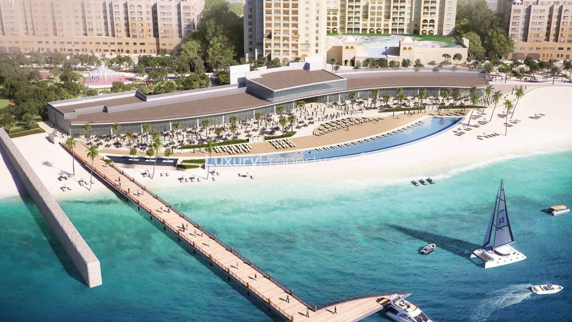 Cosy studio apartment in The Palm Tower, Palm Jumeirah, with modern decor and stunning views