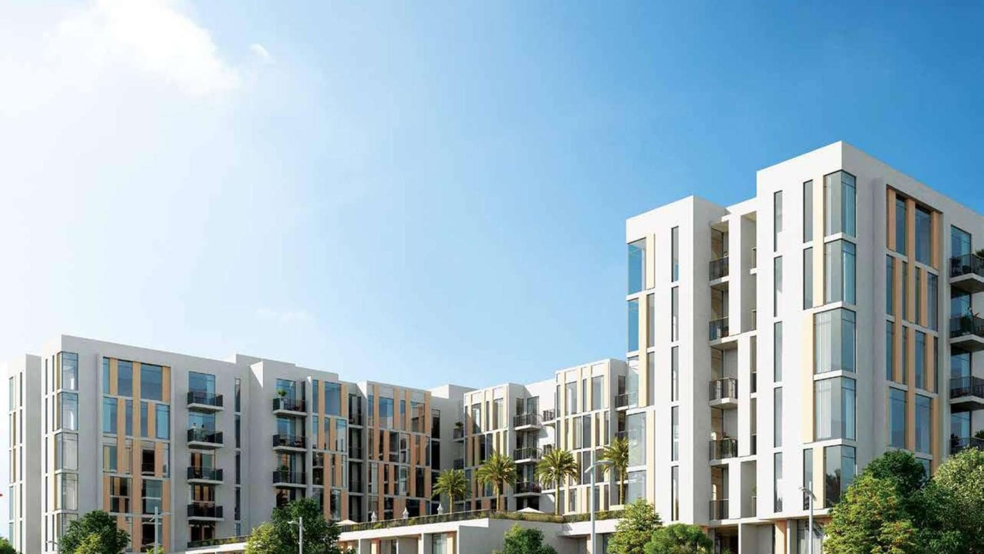 Three-bedroom apartment exterior with pool in Mudon Views, Dubailand for sale