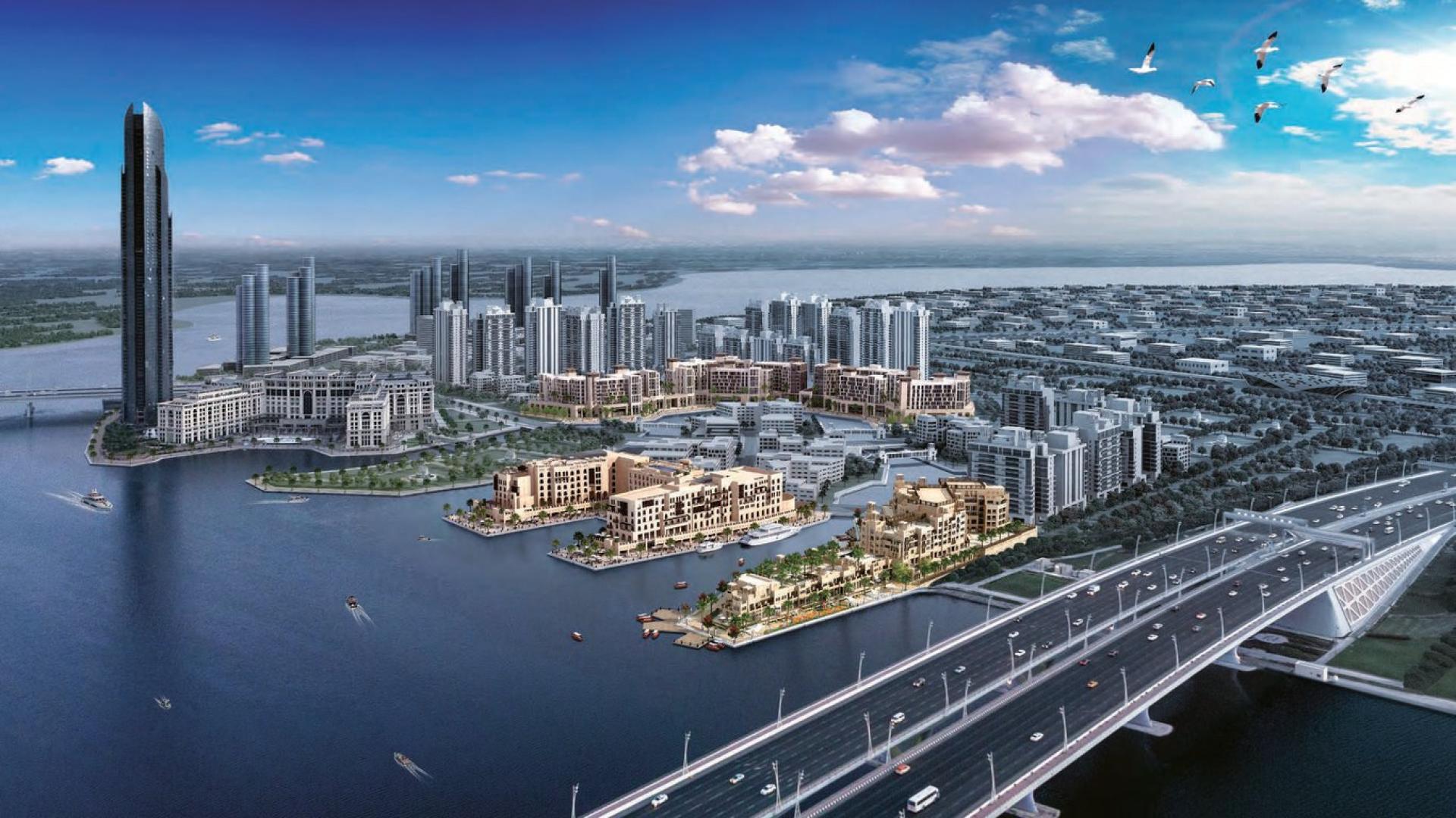 Luxurious bedroom in 2-bedroom apartment at Manazel Al Khor, Dubai Creek with elegant decor