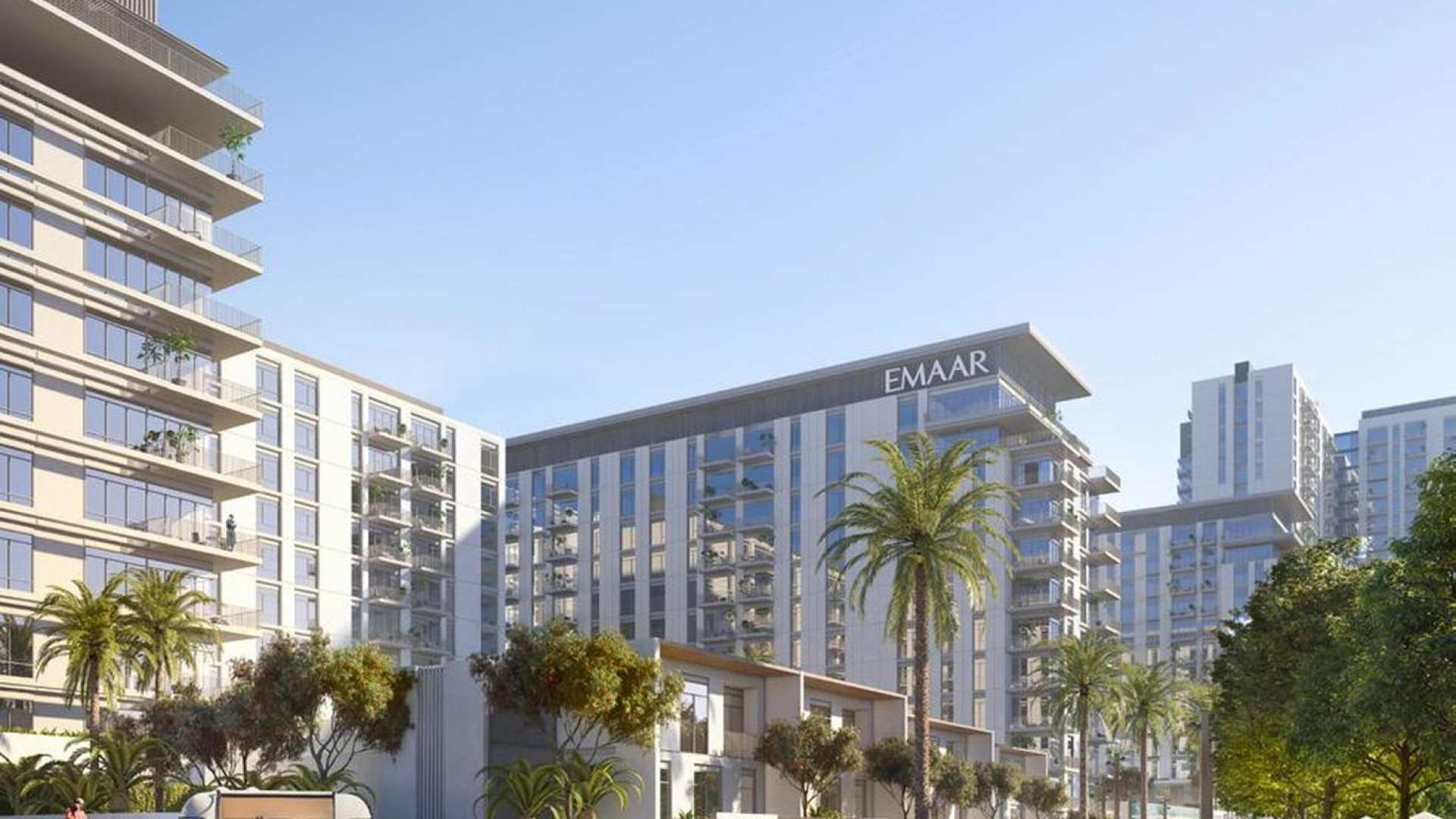 Bright bedroom with balcony view in Dubai Hills Estate apartment, Executive Residences