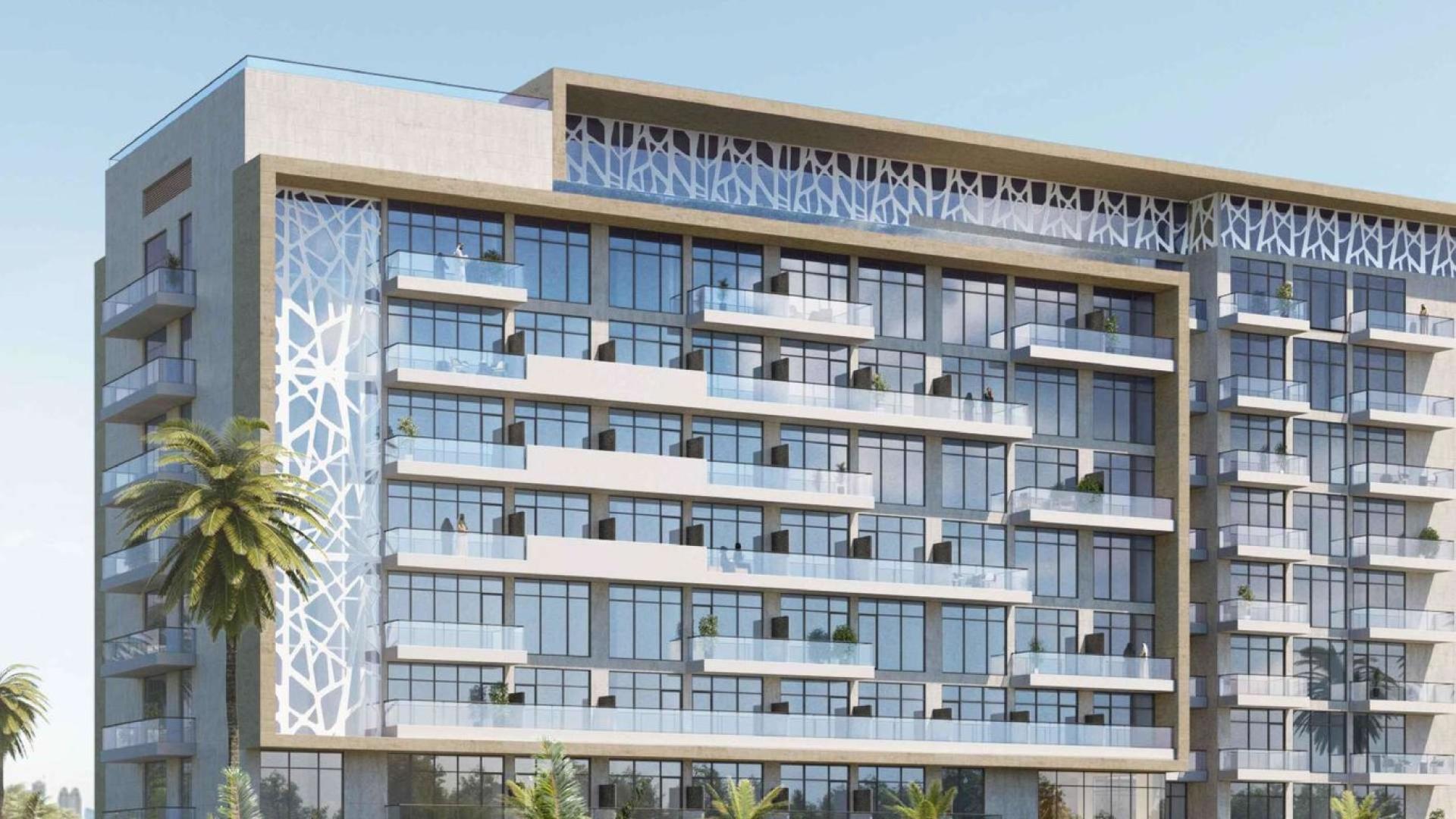 Stylish modern kitchen in two-bedroom apartment, Studio 101, Dubai Studio City for sale