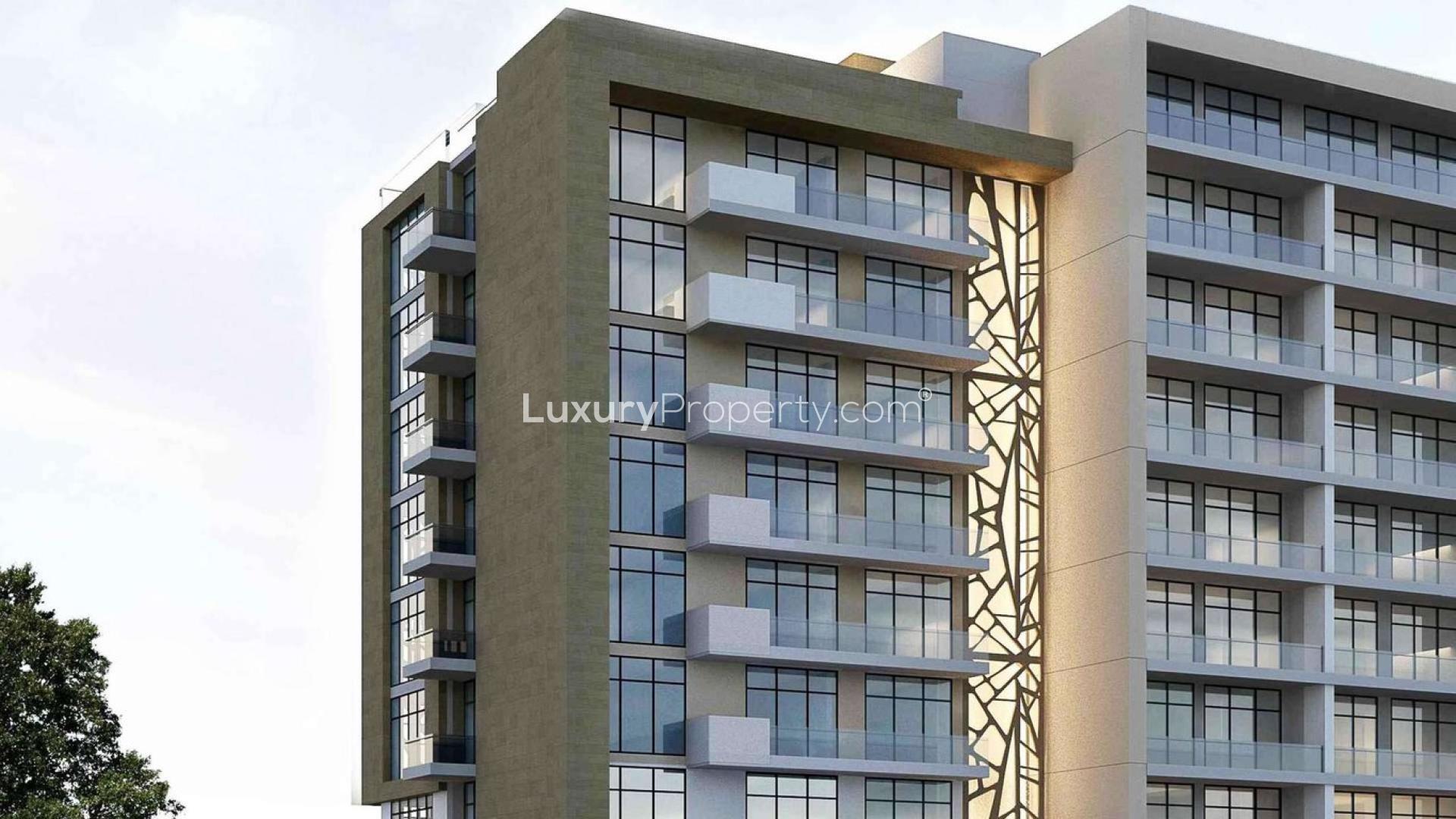 Stylish living and dining area in two-bedroom apartment, Studio 101, Dubai Studio City