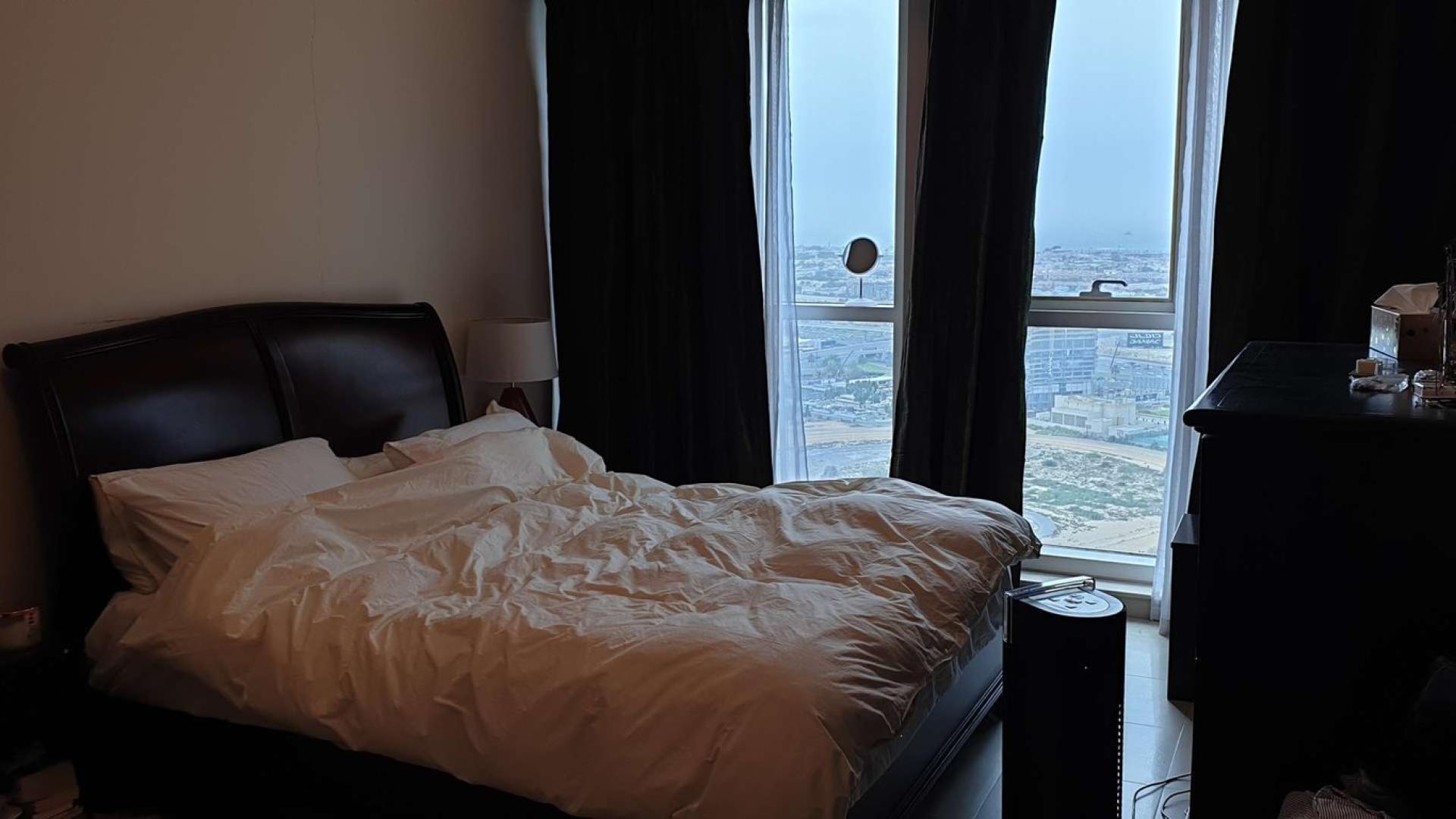 Aerial view from Churchill Tower apartment overlooking roads and landscape in Business Bay