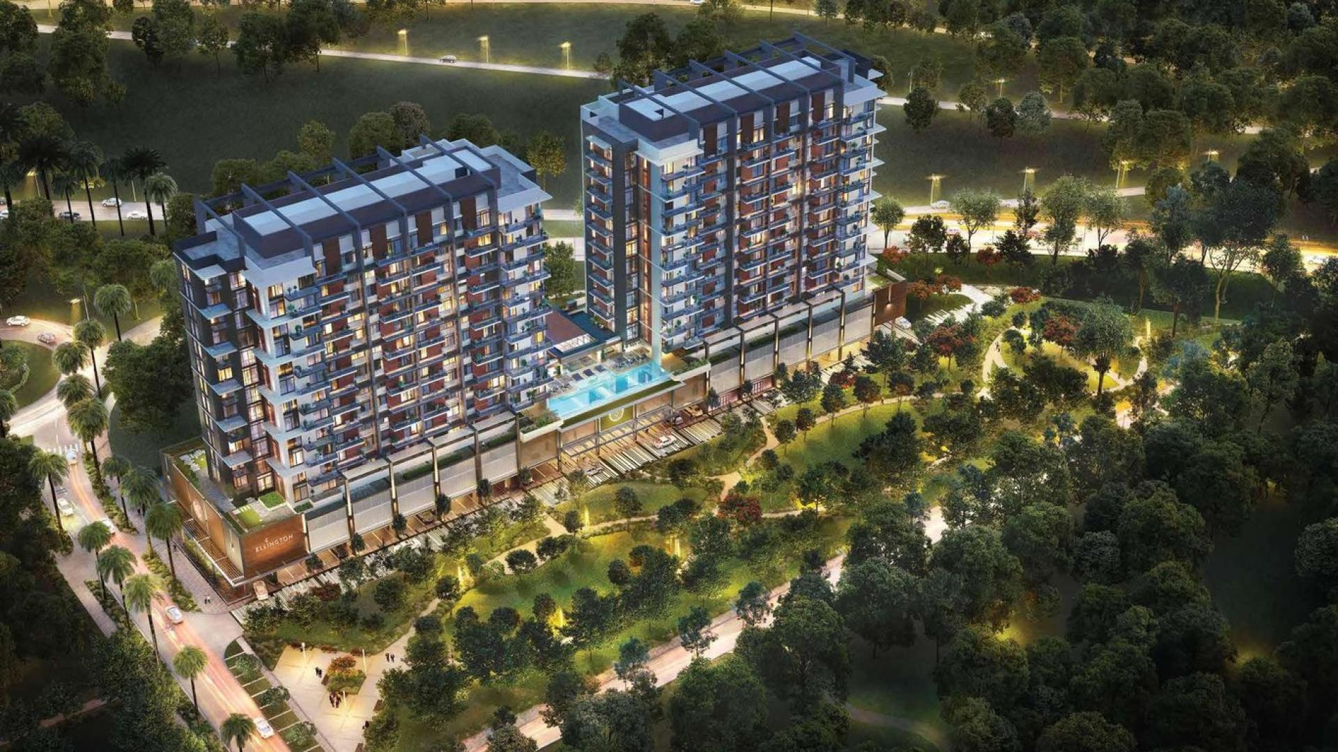 Exterior view of Wilton Park Residences, modern apartment building in Mohammed Bin Rashid City