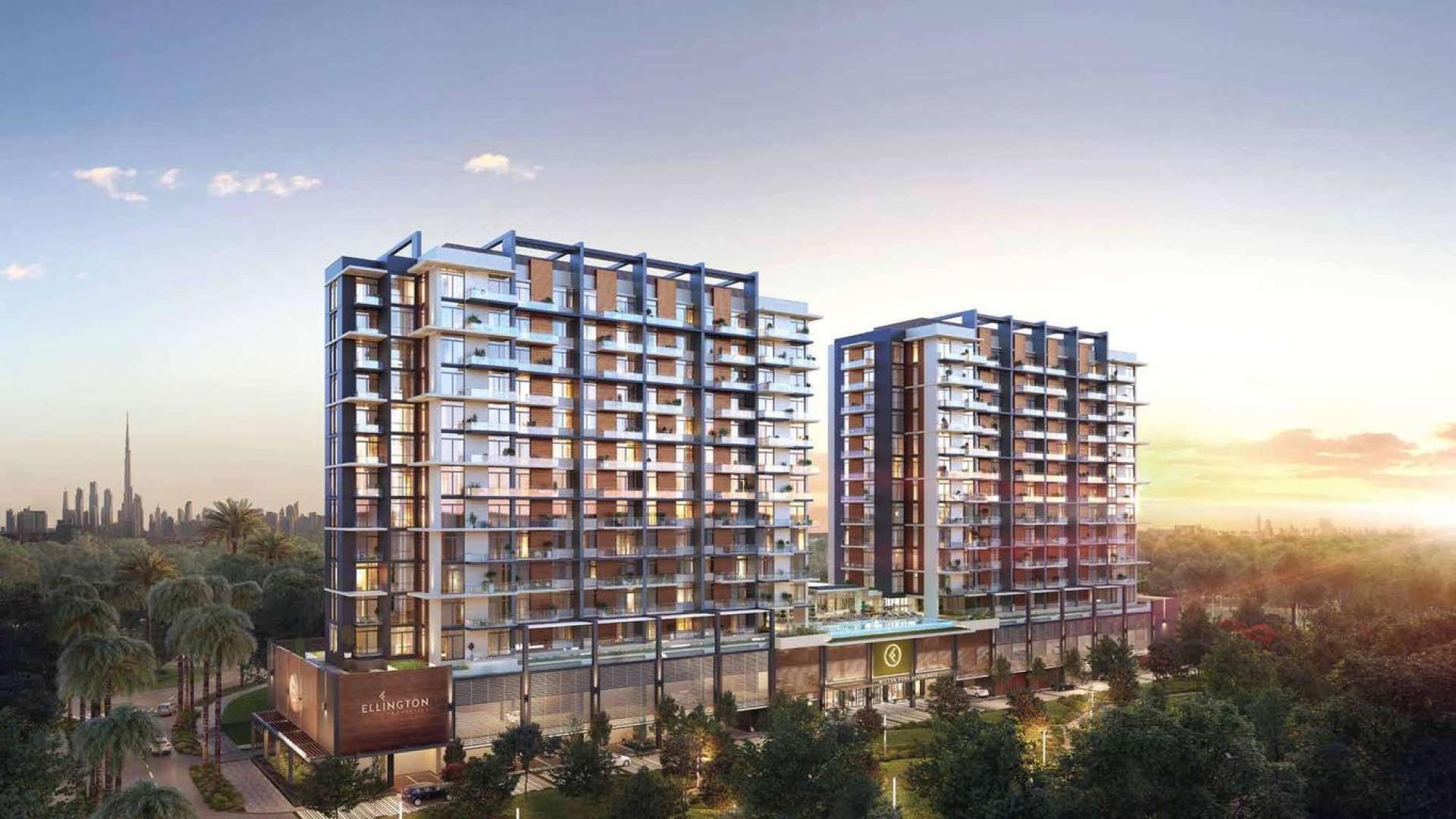 Exterior view of Wilton Park Residences, modern apartment buildings in Mohammed Bin Rashid City