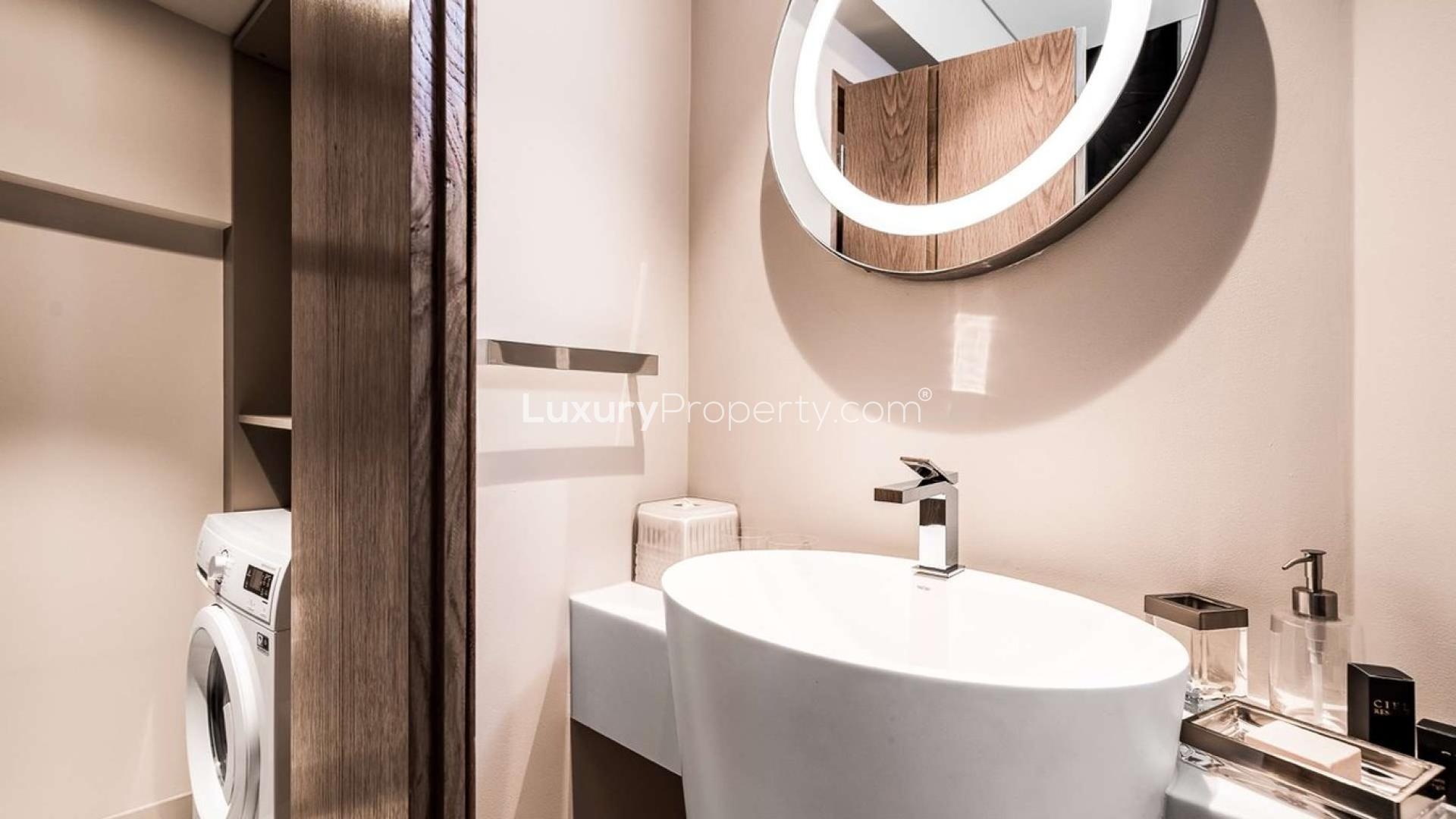 Luxurious bedroom in two-bed duplex, SLS Dubai Hotel & Residences, Business Bay