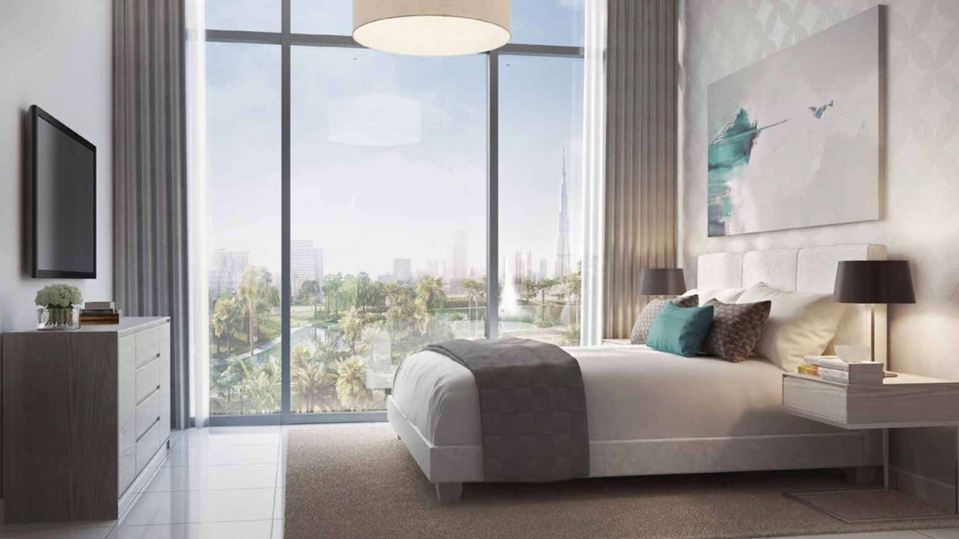 Modern dining area in two-bed apartment, Acacia Tower B, Dubai Hills Estate, for sale