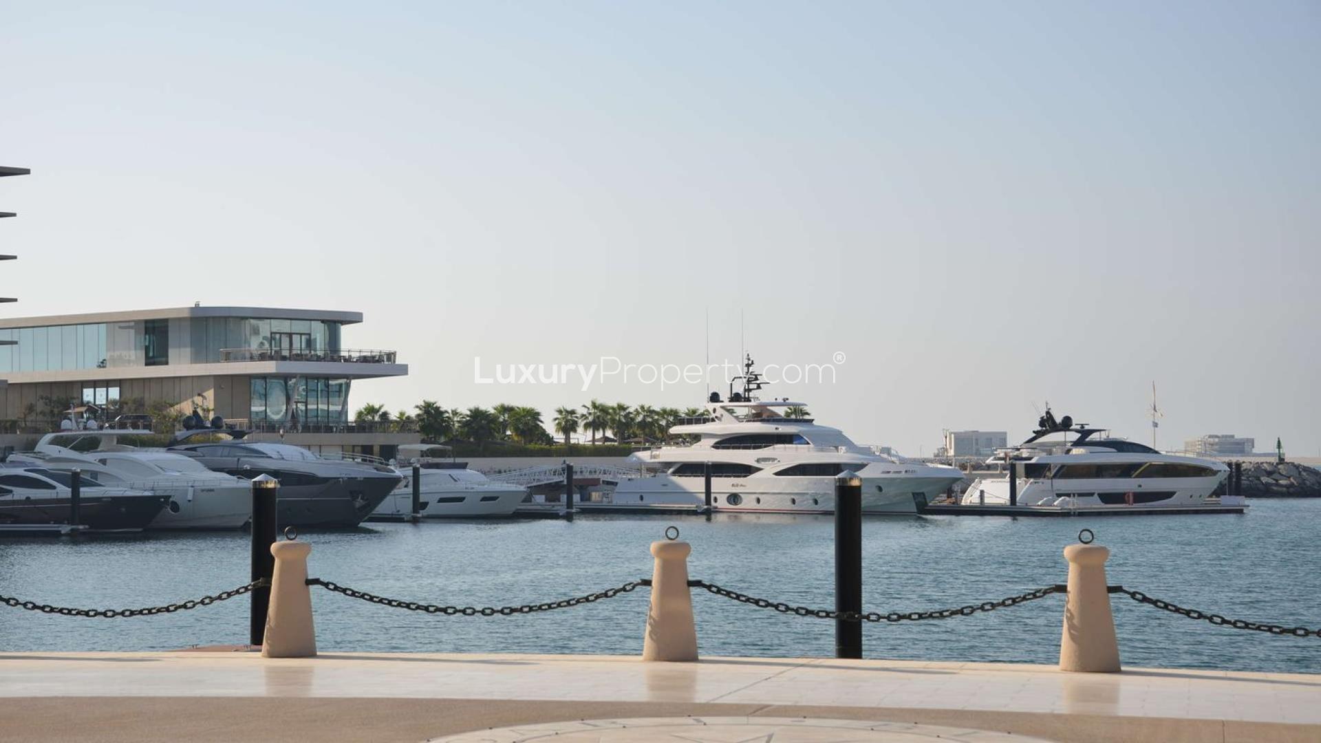 Modern kitchen in waterfront 2-bedroom apartment, Bulgari Resort, Jumeirah Bay Island