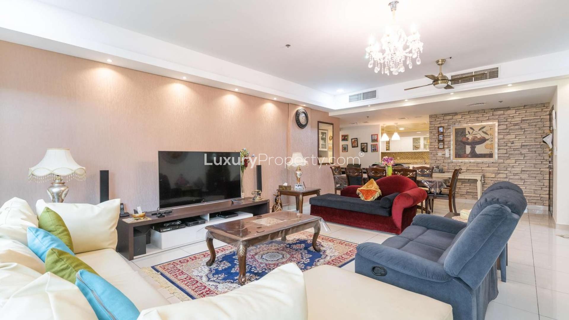 Penthouse terrace with city views at Arena Apartments, Dubai Sports City