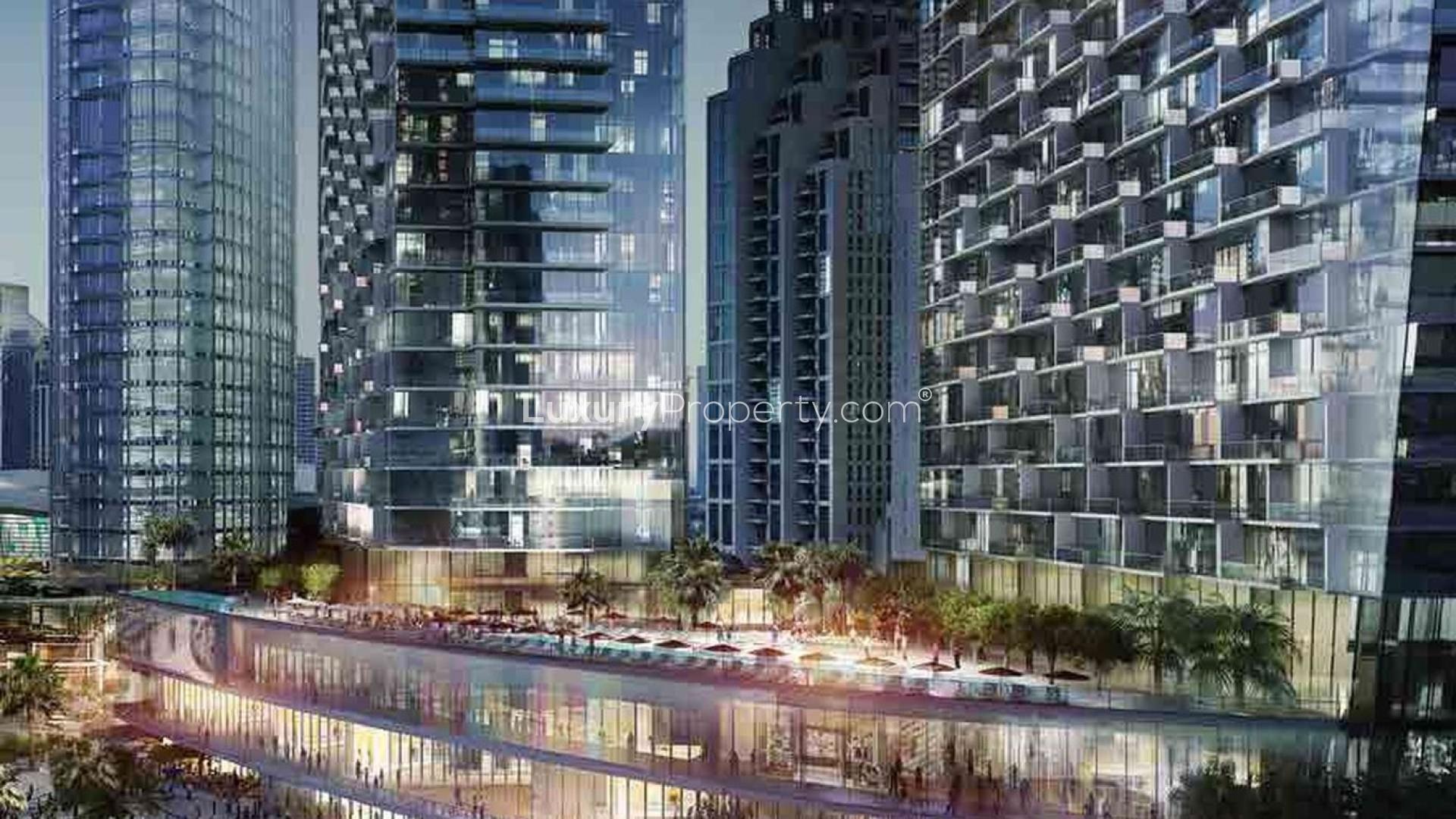 Luxurious poolside view at The Address Residences Dubai Opera, Downtown Dubai apartment