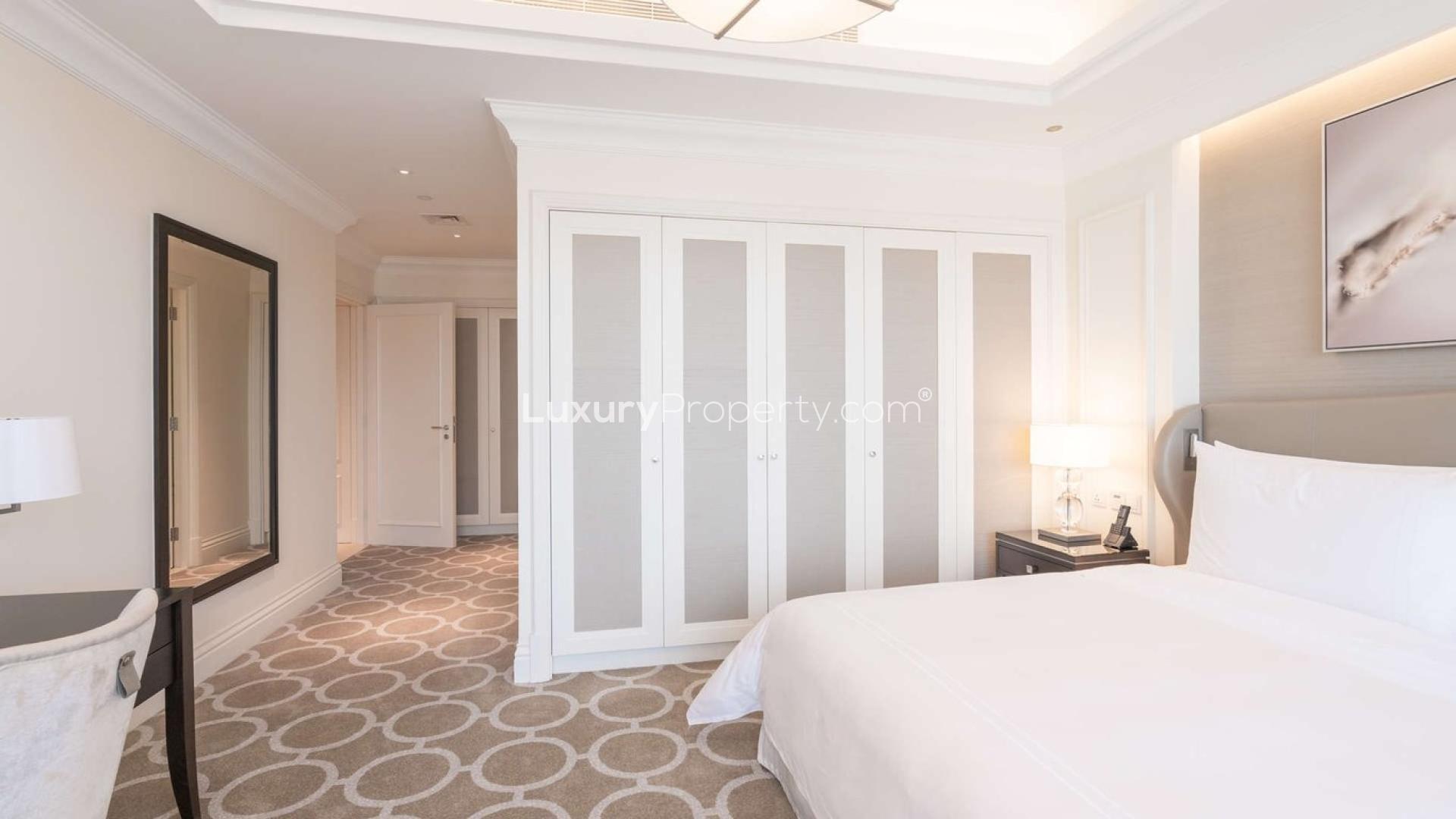 Furnished living room in two-bedroom apartment, The Address The BLVD, Downtown Dubai