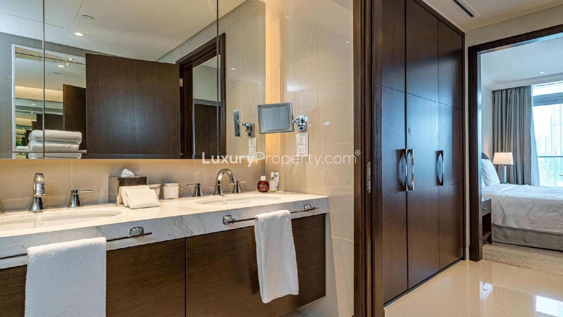 High-floor 2-bedroom apartment dining area in The Address Fountain Views, Downtown Dubai