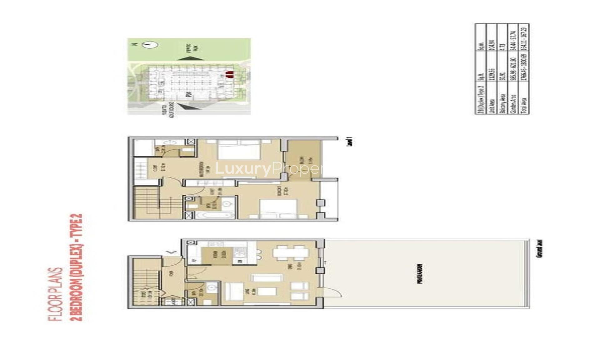 Modern duplex apartment with pool view in Mudon Views, Mudon community, for sale