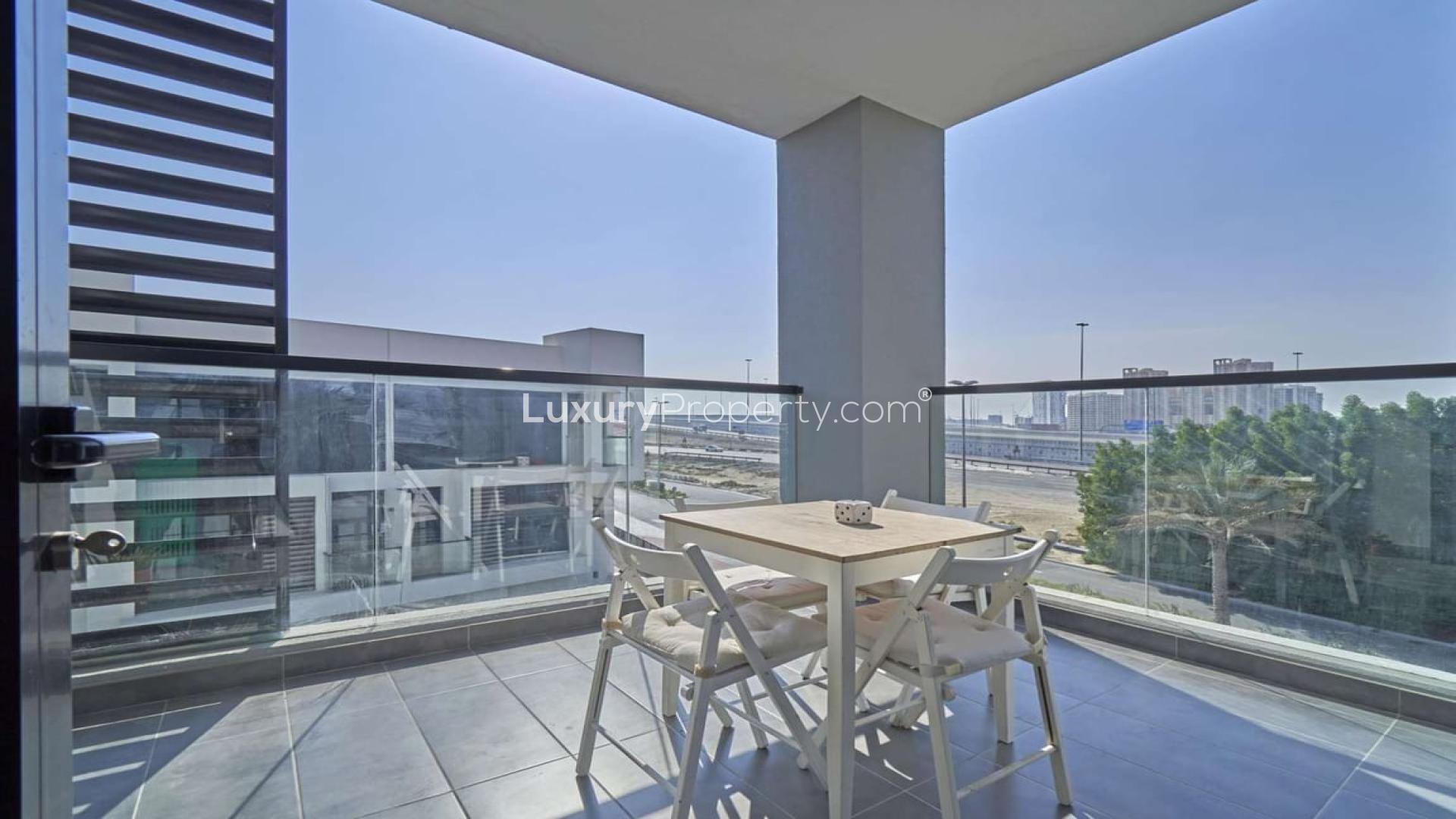 Luxurious Hyati Residences apartment building exterior in Jumeirah Village Circle, Dubai