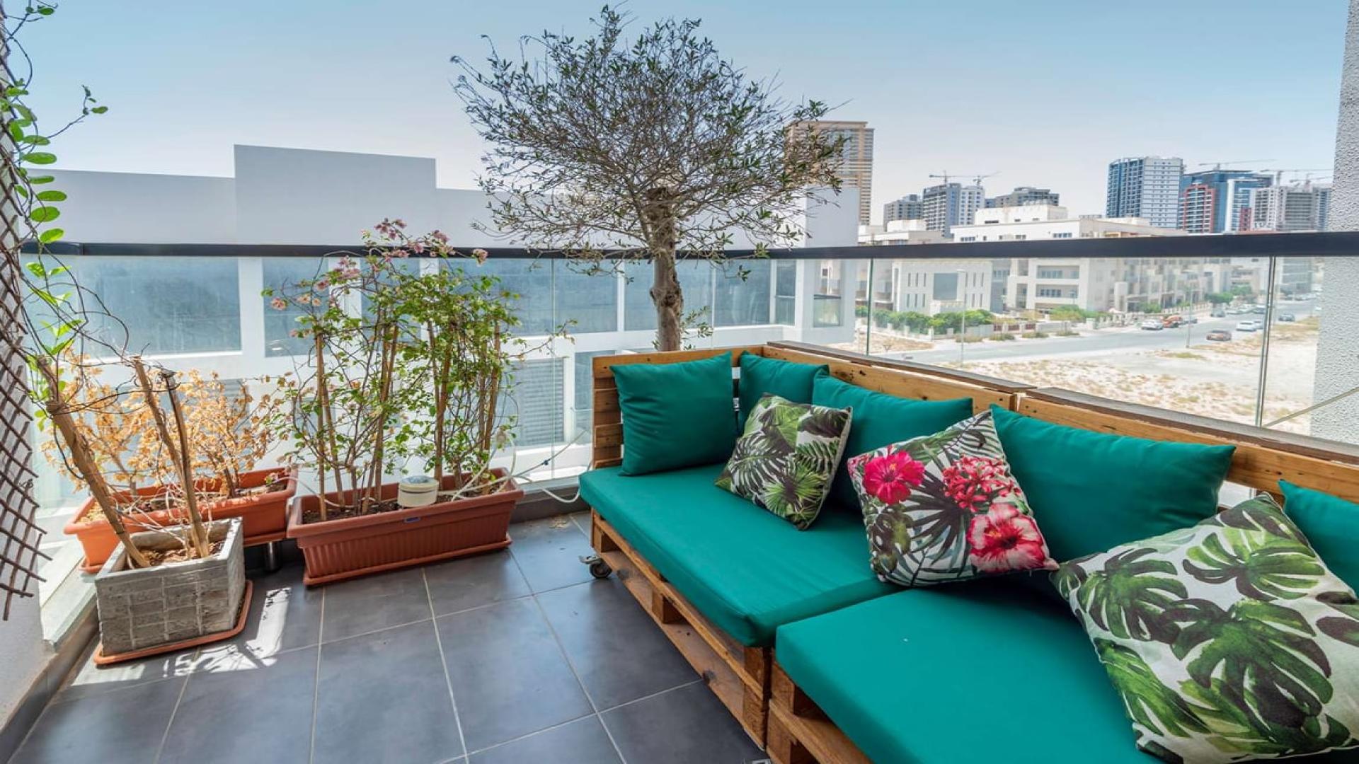 Luxurious living room in 2-bedroom apartment, Hyati Residences, Jumeirah Village Circle for sale